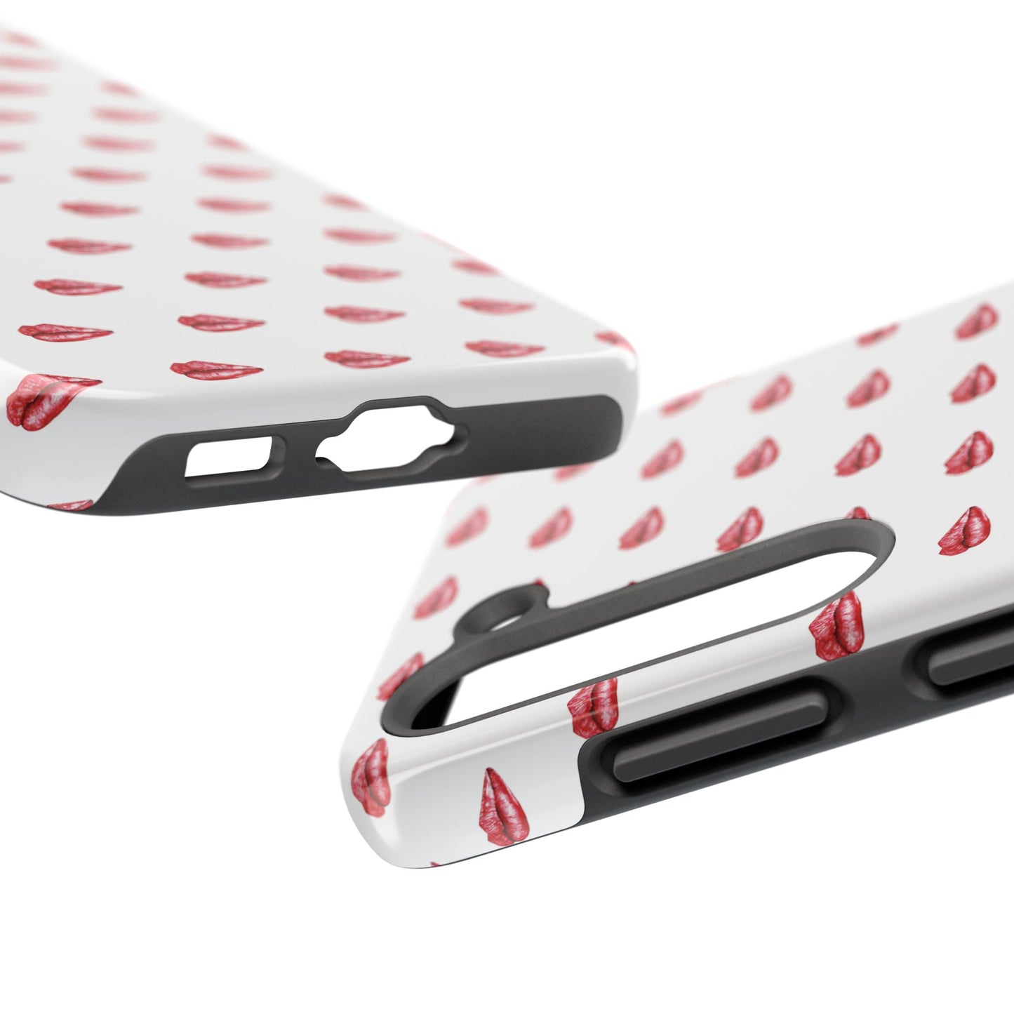 Lip Print Tough Phone Cases, Cute Phone Accessories, Stylish Phone Covers, Gifts for Her, Trendy Tech Essentials