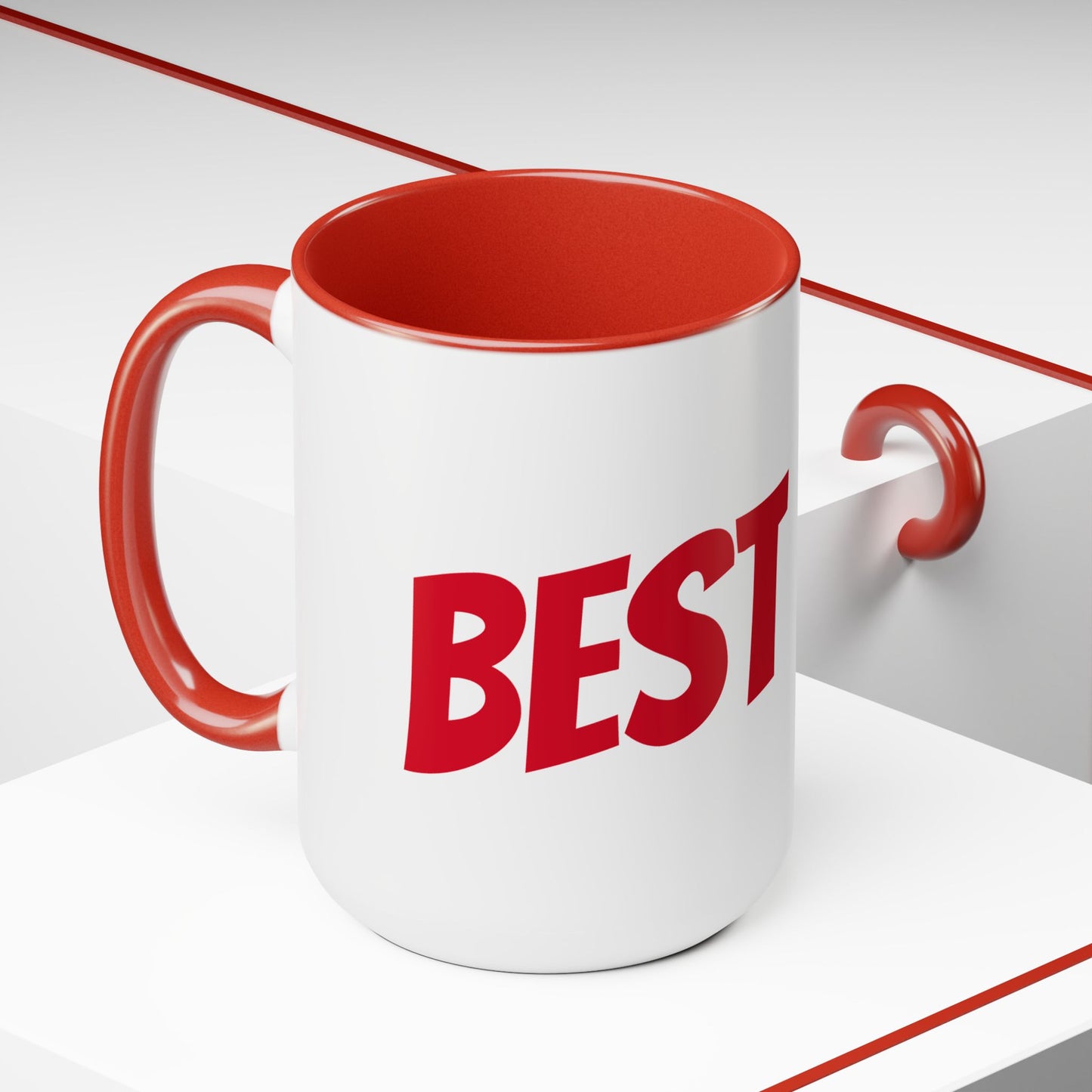 Two-Tone Coffee Mugs, 15oz