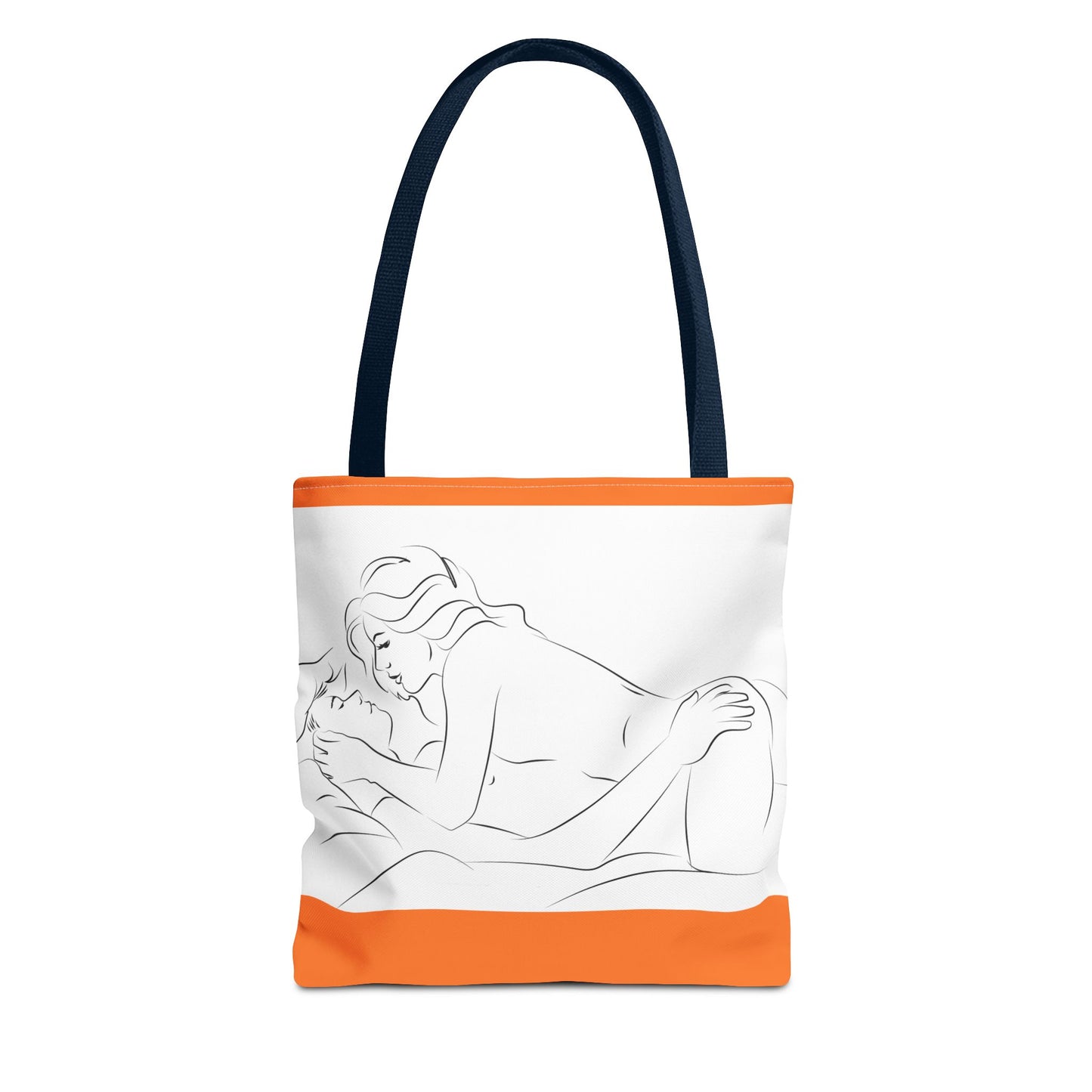 Sensual Art Tote Bag, Unique Beach Bag, Boho Chic Carryall, Gift for Her, Romantic Design for Date Night