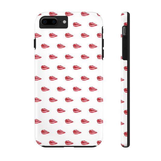 Lip Print Tough Phone Cases, Cute Phone Accessories, Stylish Phone Covers, Gifts for Her, Trendy Tech Essentials