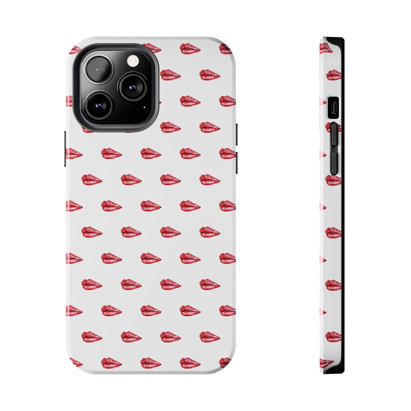 Lip Print Tough Phone Cases, Cute Phone Accessories, Stylish Phone Covers, Gifts for Her, Trendy Tech Essentials