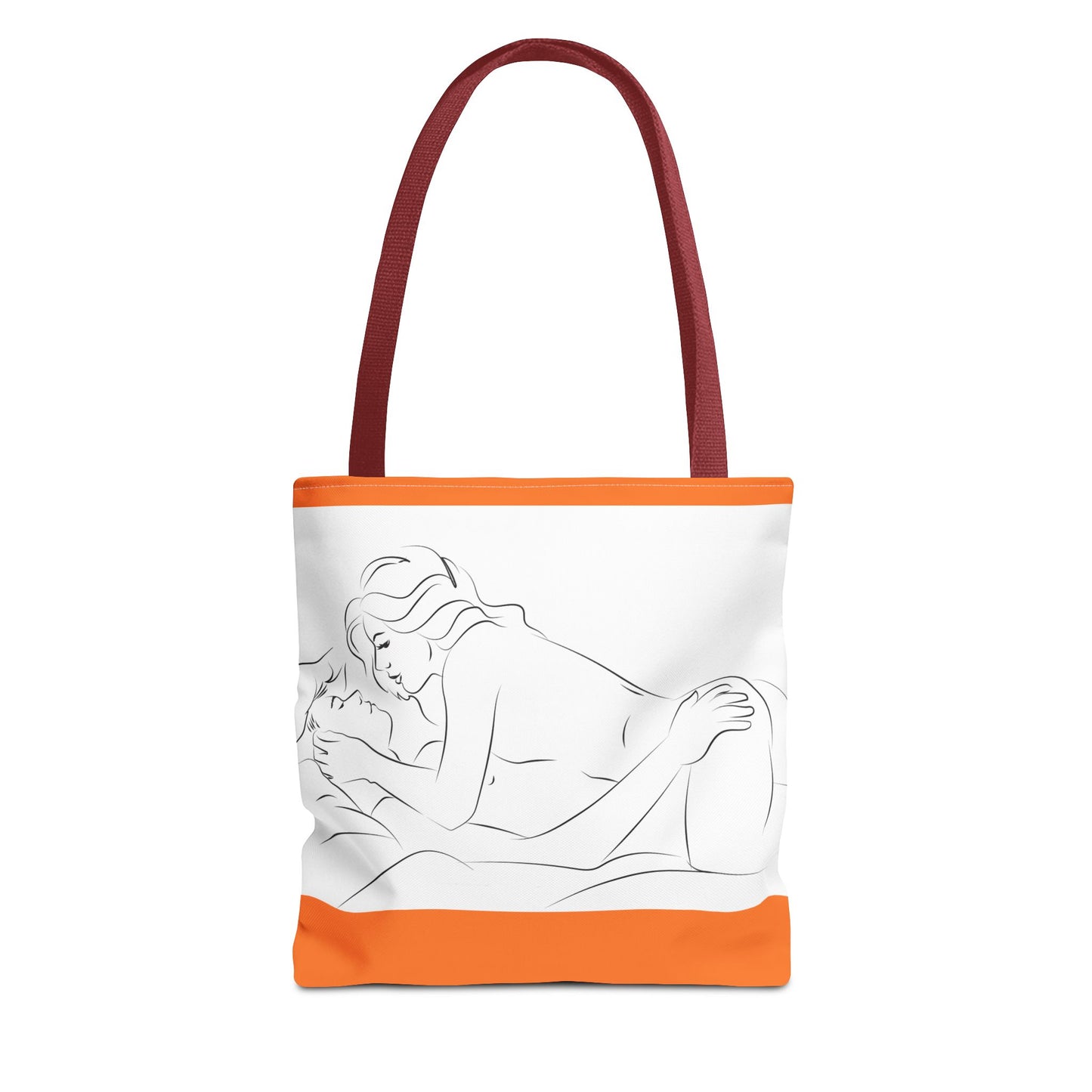 Sensual Art Tote Bag, Unique Beach Bag, Boho Chic Carryall, Gift for Her, Romantic Design for Date Night
