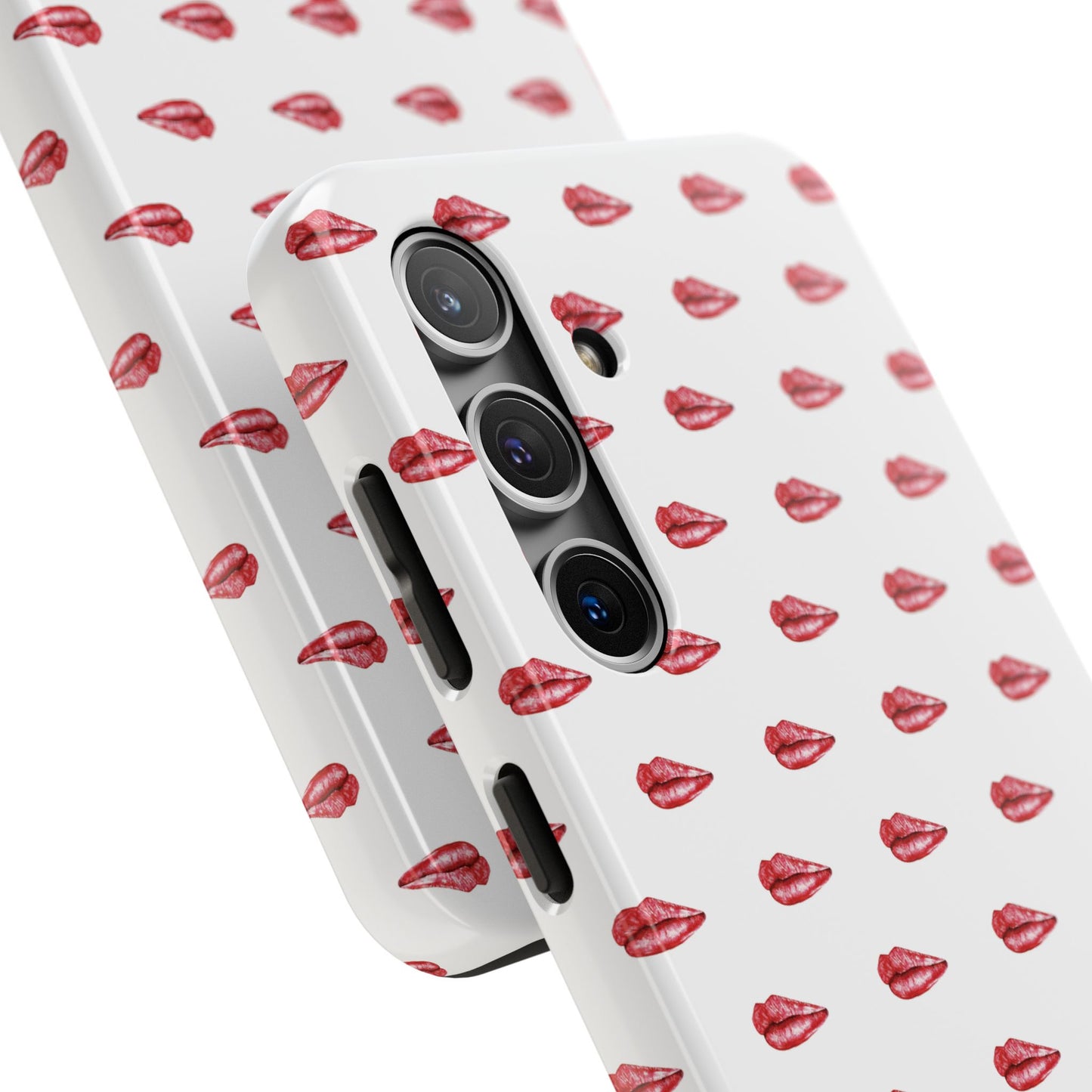 Lip Print Tough Phone Cases, Cute Phone Accessories, Stylish Phone Covers, Gifts for Her, Trendy Tech Essentials