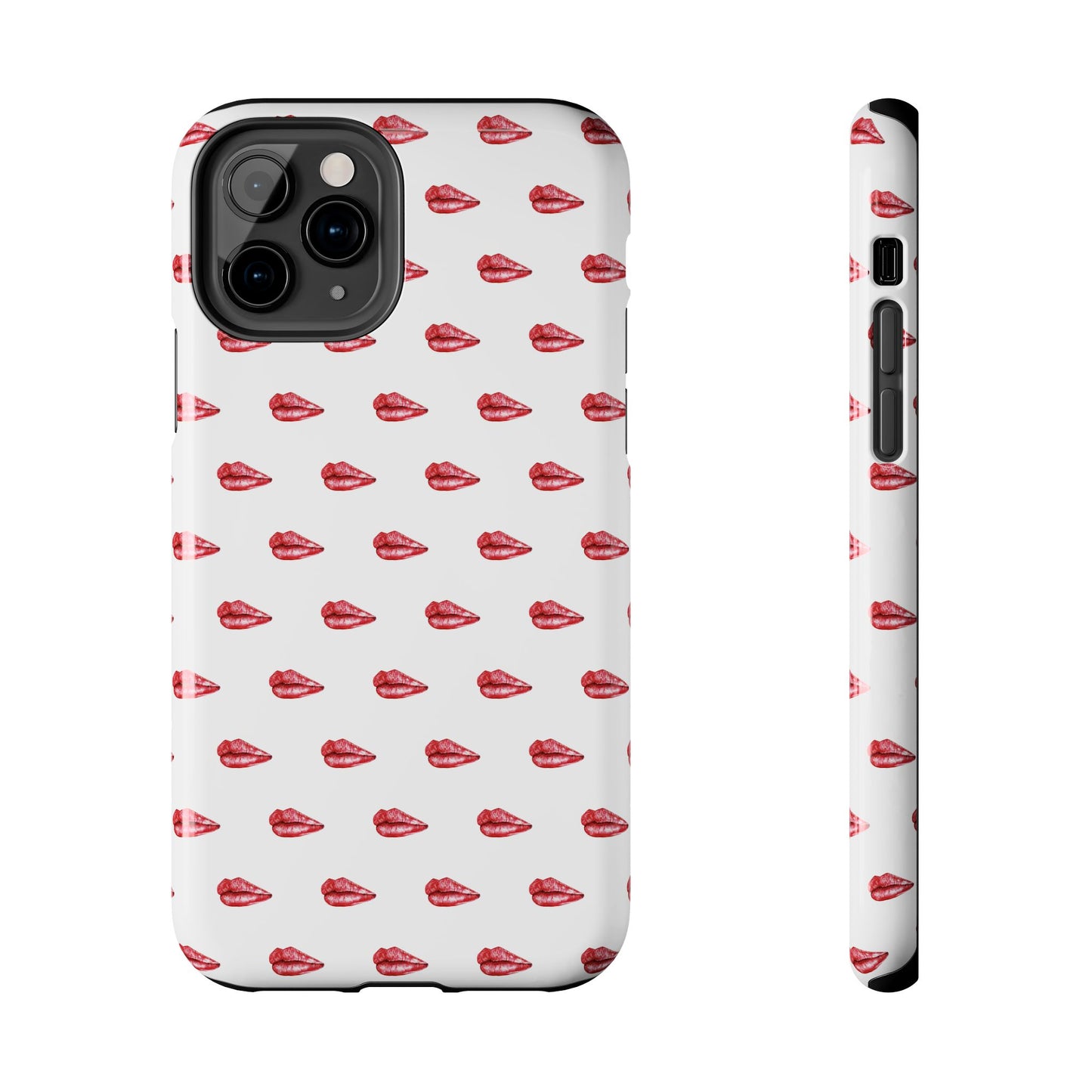 Lip Print Tough Phone Cases, Cute Phone Accessories, Stylish Phone Covers, Gifts for Her, Trendy Tech Essentials