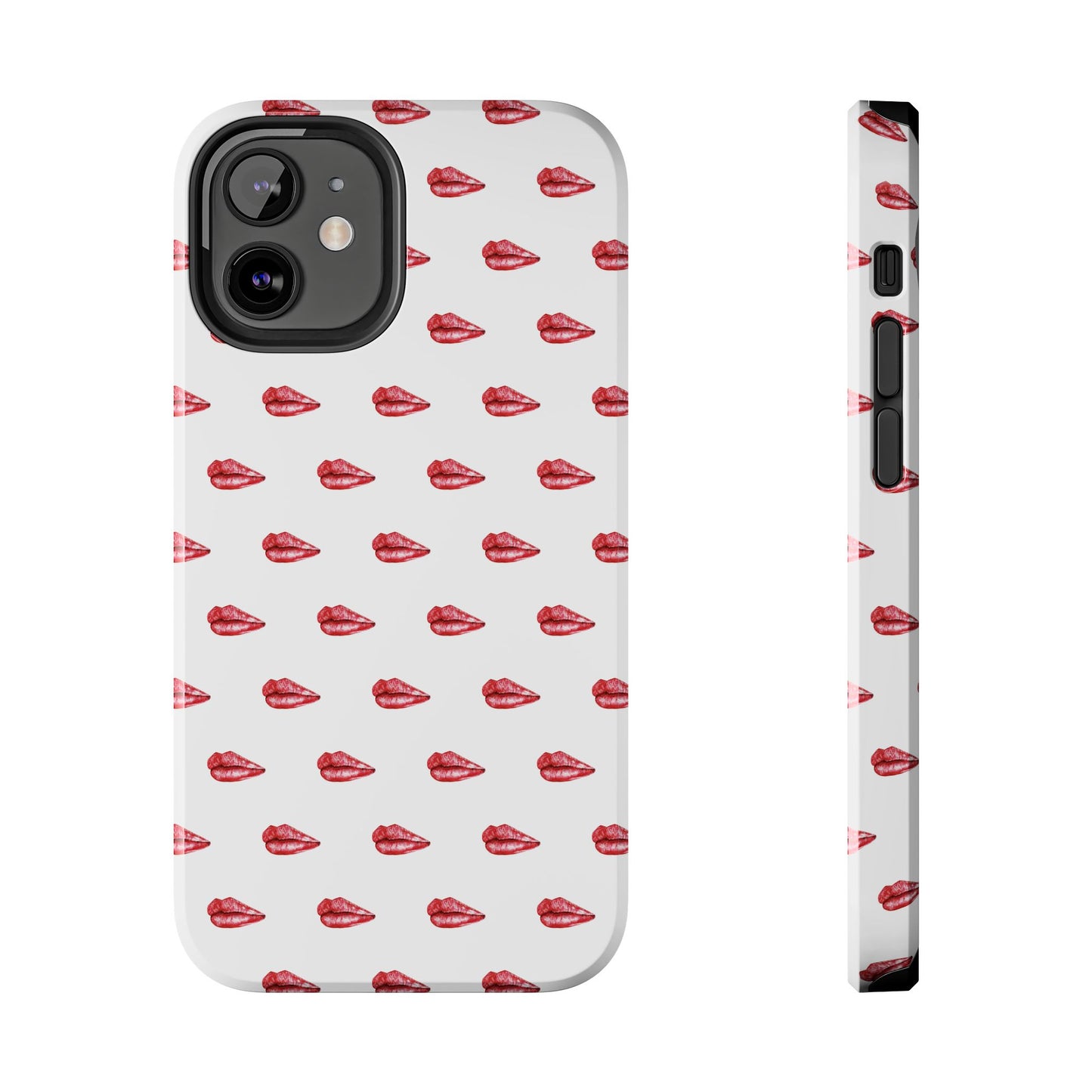 Lip Print Tough Phone Cases, Cute Phone Accessories, Stylish Phone Covers, Gifts for Her, Trendy Tech Essentials