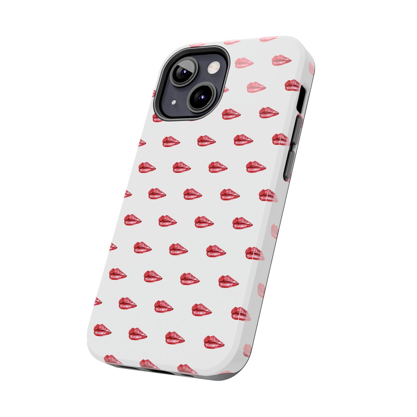 Lip Print Tough Phone Cases, Cute Phone Accessories, Stylish Phone Covers, Gifts for Her, Trendy Tech Essentials