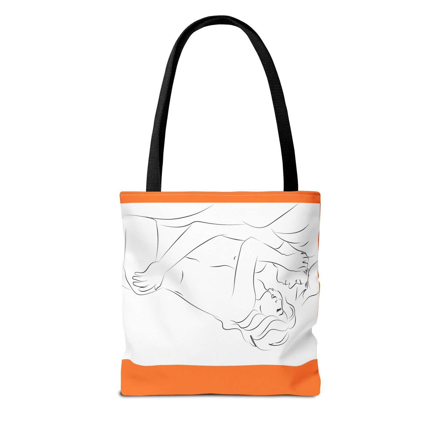 Sensual Art Tote Bag, Unique Beach Bag, Boho Chic Carryall, Gift for Her, Romantic Design for Date Night