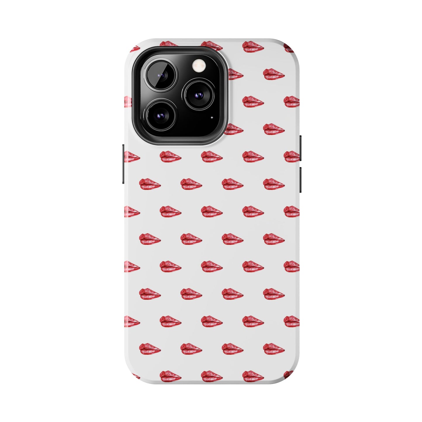 Lip Print Tough Phone Cases, Cute Phone Accessories, Stylish Phone Covers, Gifts for Her, Trendy Tech Essentials