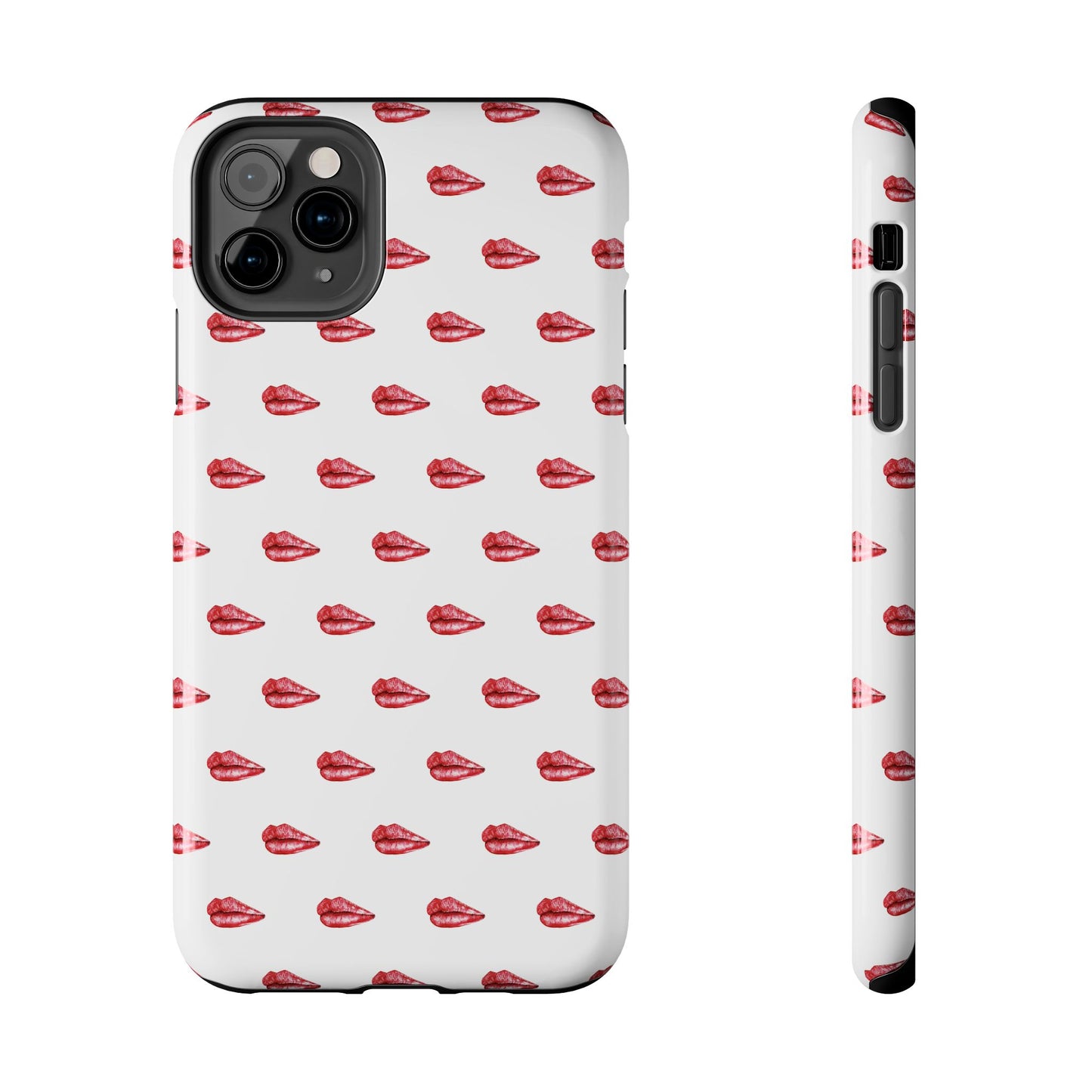 Lip Print Tough Phone Cases, Cute Phone Accessories, Stylish Phone Covers, Gifts for Her, Trendy Tech Essentials