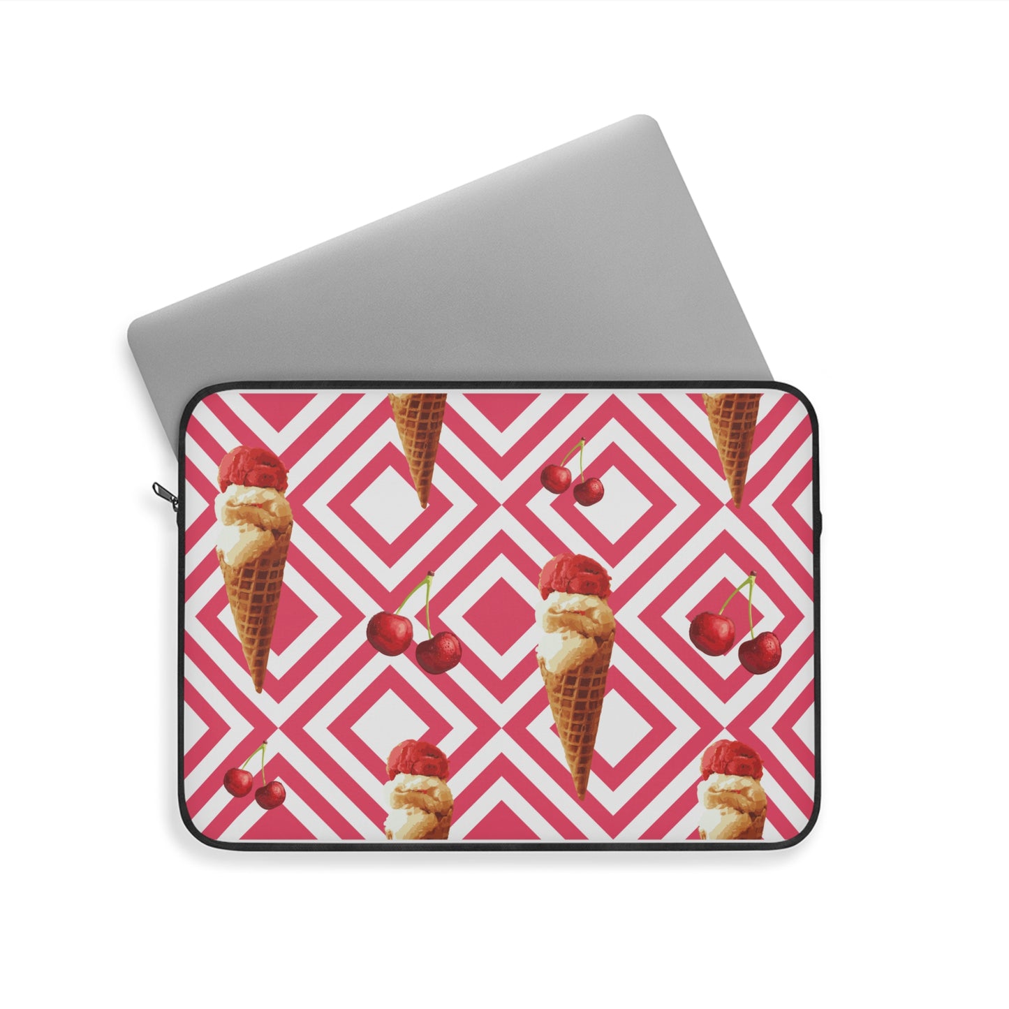 Ice Cream Delight Laptop Sleeve, Cute MacBook Case, Stylish Tech Accessory, Gift for Her, Summer Vibes, Fun Design