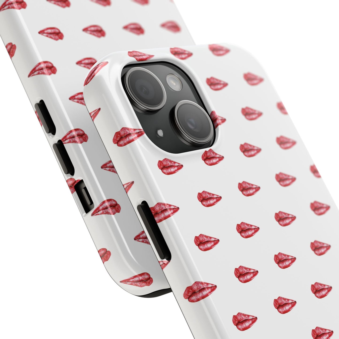 Lip Print Tough Phone Cases, Cute Phone Accessories, Stylish Phone Covers, Gifts for Her, Trendy Tech Essentials