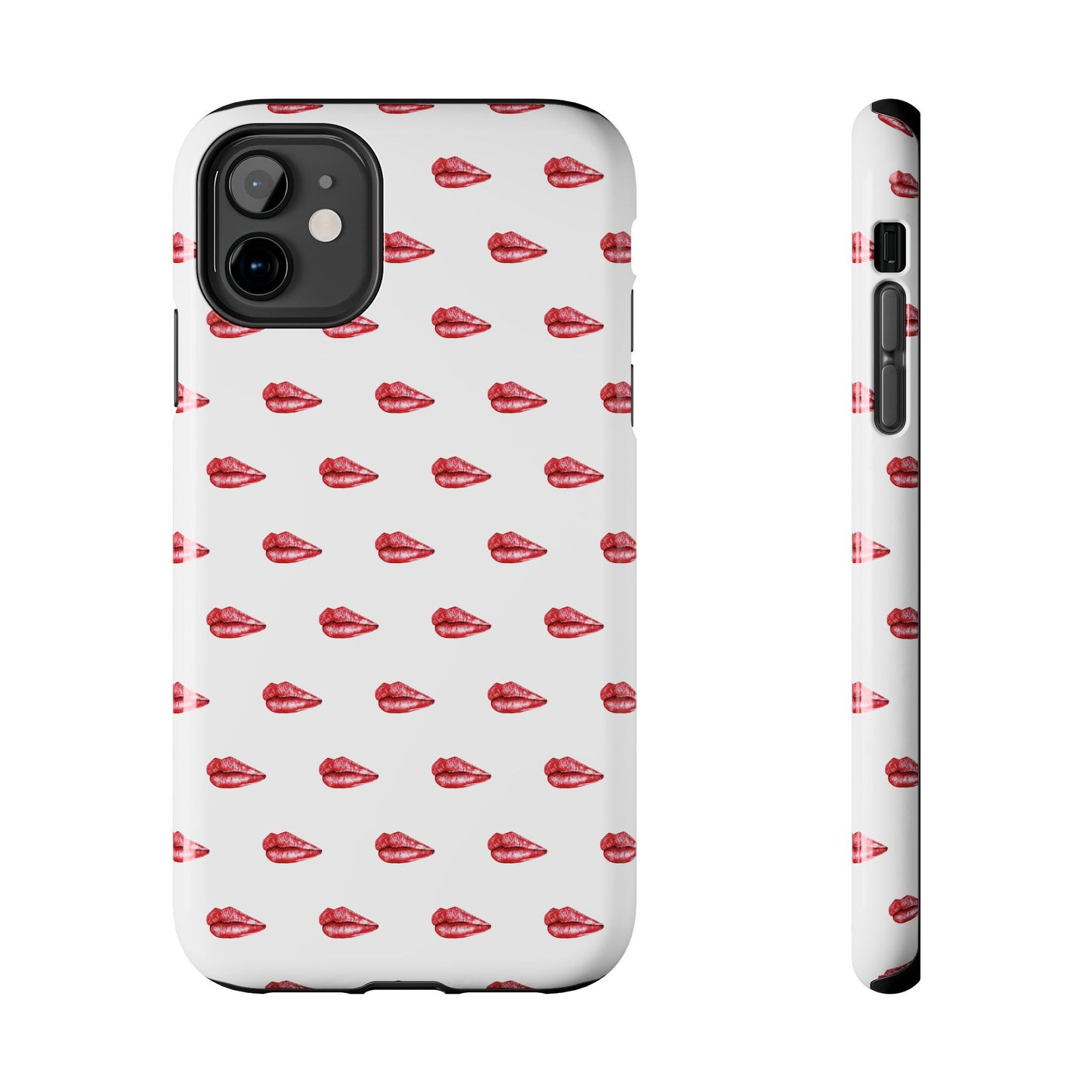 Lip Print Tough Phone Cases, Cute Phone Accessories, Stylish Phone Covers, Gifts for Her, Trendy Tech Essentials