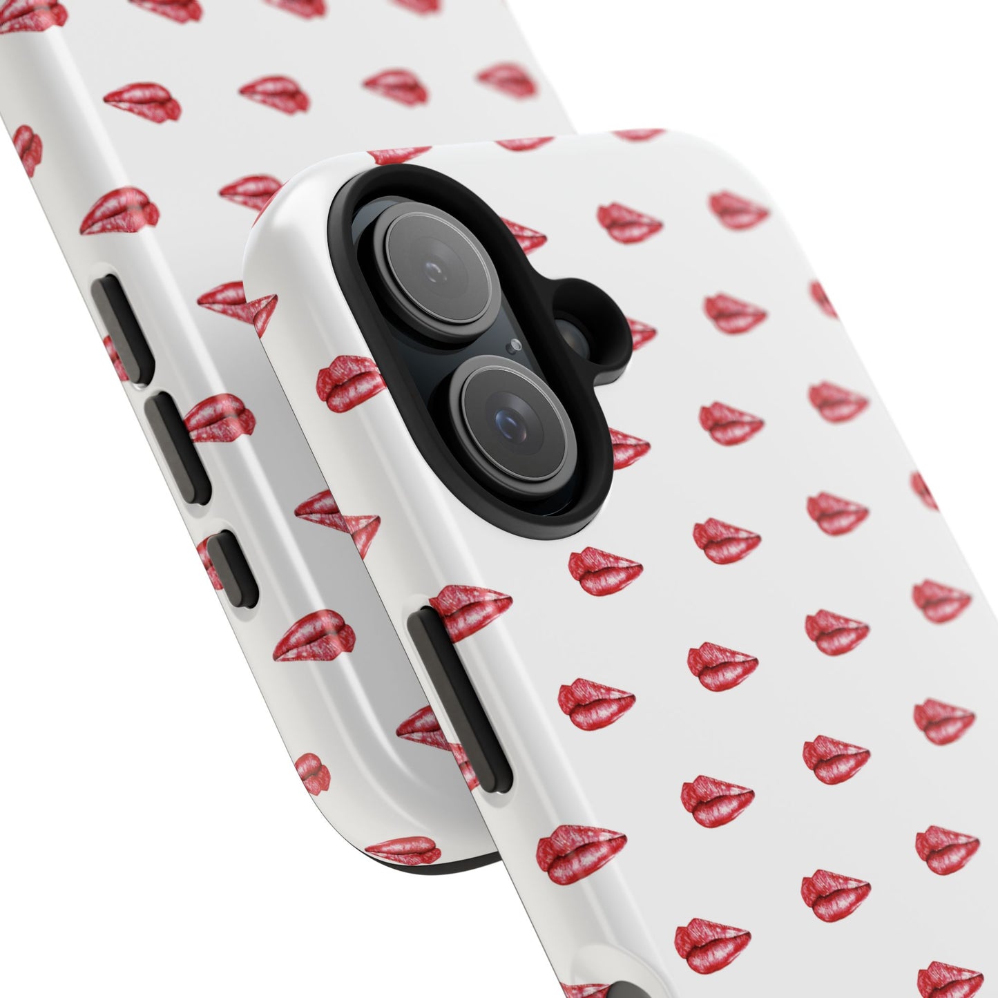 Lip Print Tough Phone Cases, Cute Phone Accessories, Stylish Phone Covers, Gifts for Her, Trendy Tech Essentials