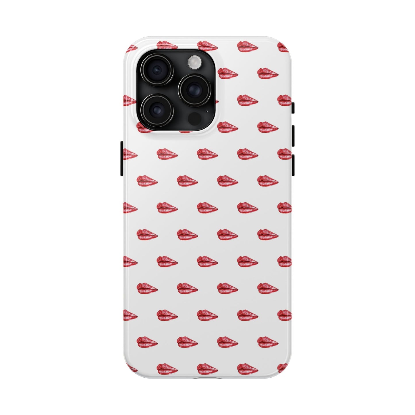 Lip Print Tough Phone Cases, Cute Phone Accessories, Stylish Phone Covers, Gifts for Her, Trendy Tech Essentials