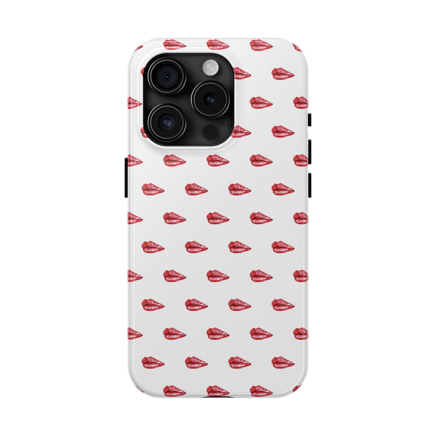Lip Print Tough Phone Cases, Cute Phone Accessories, Stylish Phone Covers, Gifts for Her, Trendy Tech Essentials