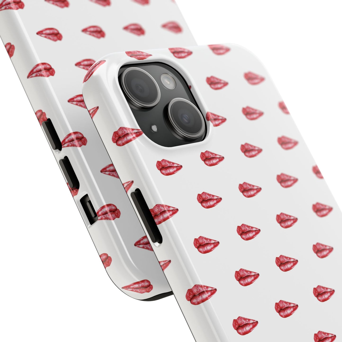 Lip Print Tough Phone Cases, Cute Phone Accessories, Stylish Phone Covers, Gifts for Her, Trendy Tech Essentials