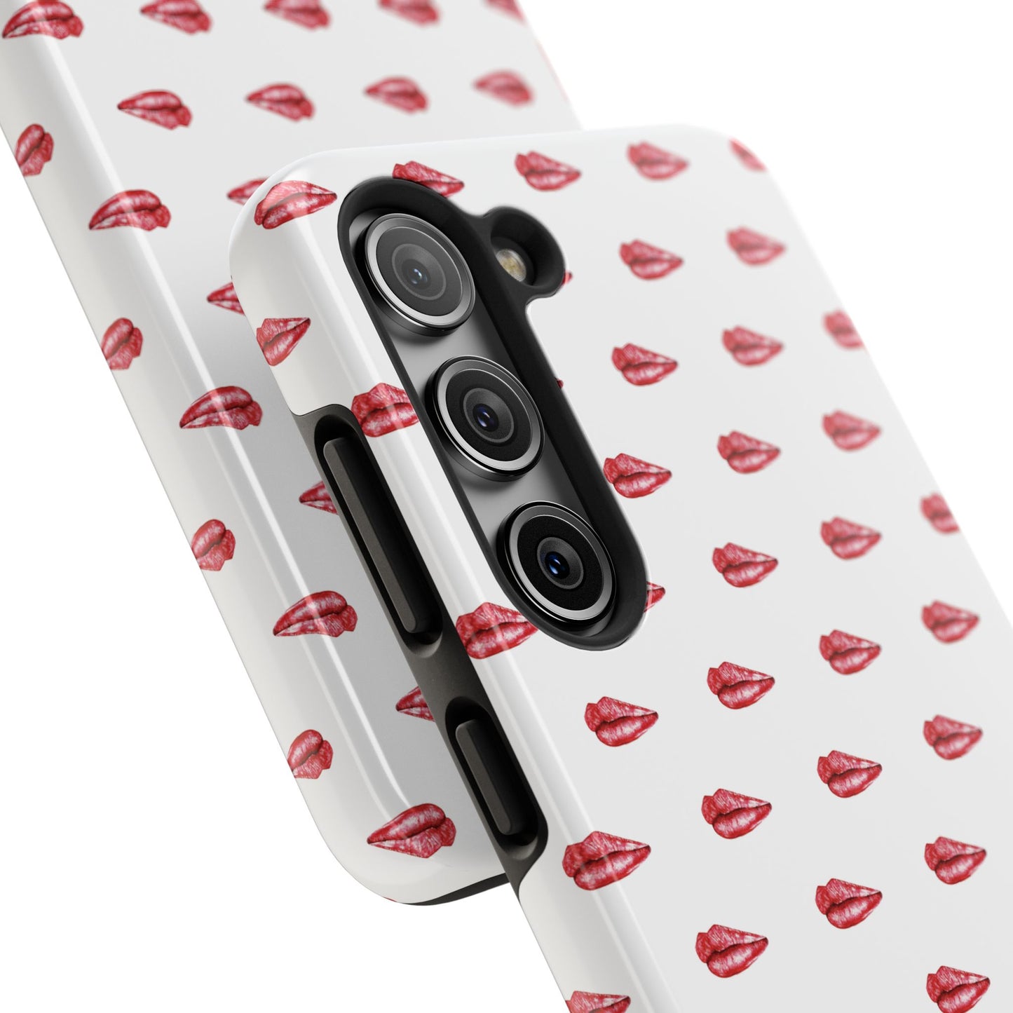 Lip Print Tough Phone Cases, Cute Phone Accessories, Stylish Phone Covers, Gifts for Her, Trendy Tech Essentials