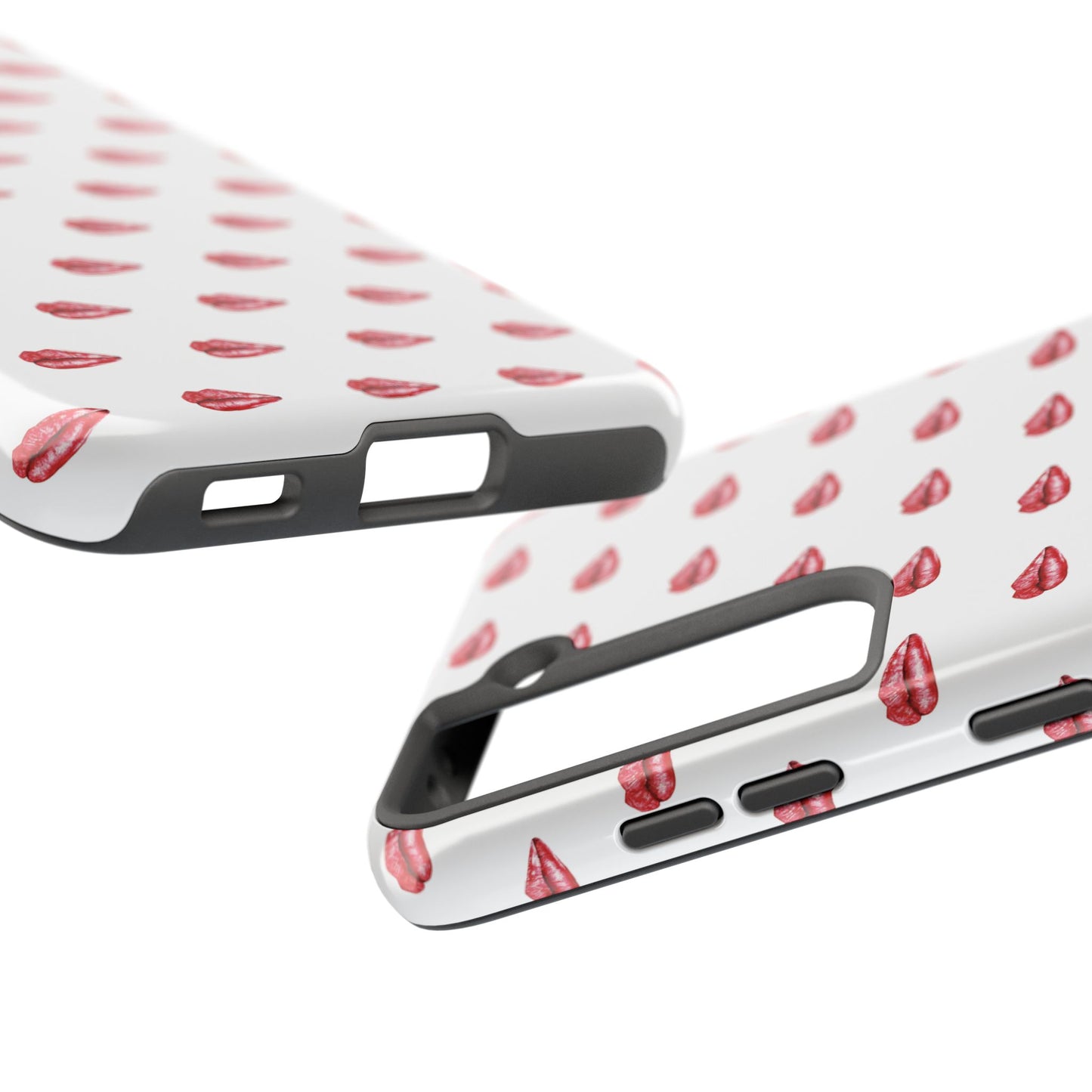 Lip Print Tough Phone Cases, Cute Phone Accessories, Stylish Phone Covers, Gifts for Her, Trendy Tech Essentials