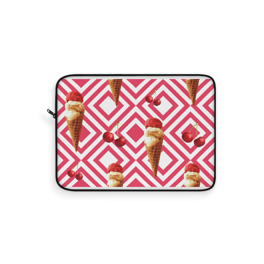 Ice Cream Delight Laptop Sleeve, Cute MacBook Case, Stylish Tech Accessory, Gift for Her, Summer Vibes, Fun Design