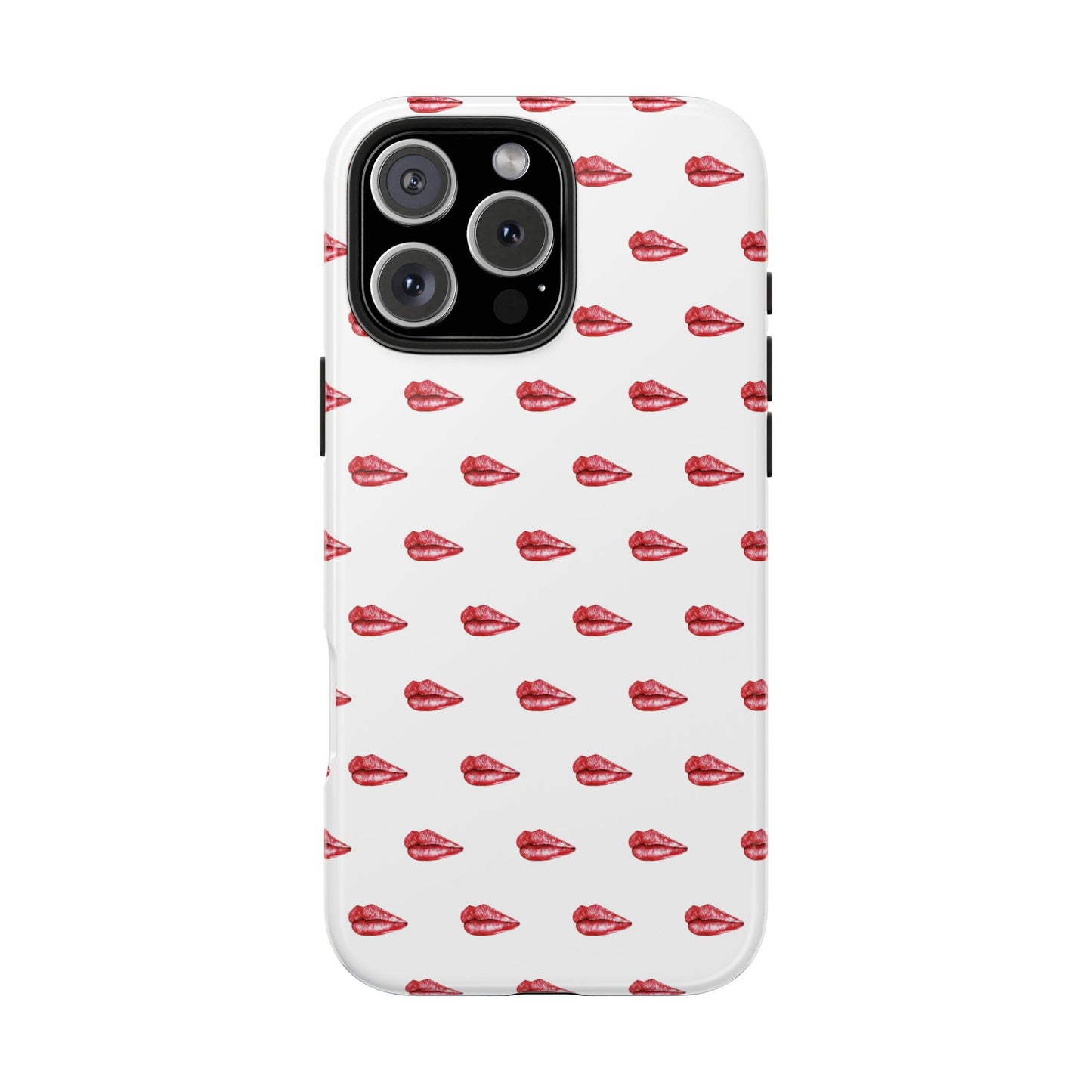 Lip Print Tough Phone Cases, Cute Phone Accessories, Stylish Phone Covers, Gifts for Her, Trendy Tech Essentials