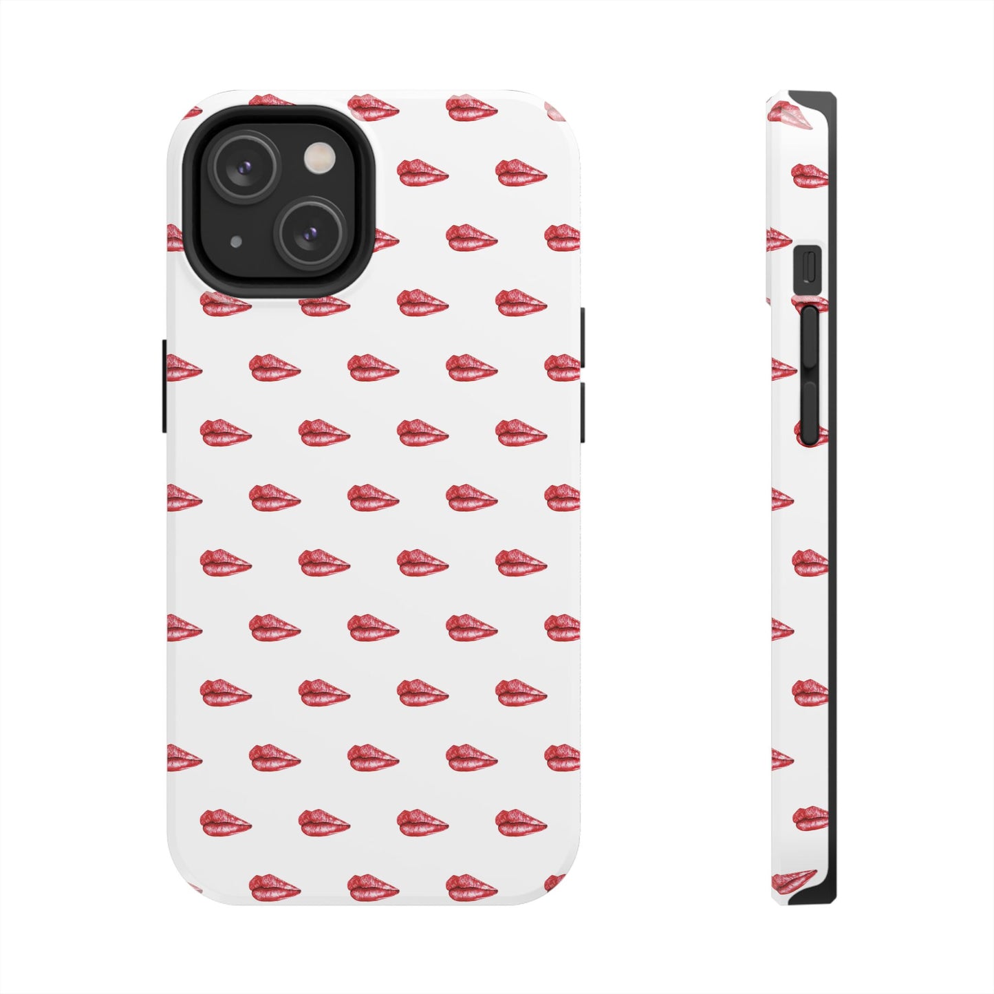 Lip Print Tough Phone Cases, Cute Phone Accessories, Stylish Phone Covers, Gifts for Her, Trendy Tech Essentials