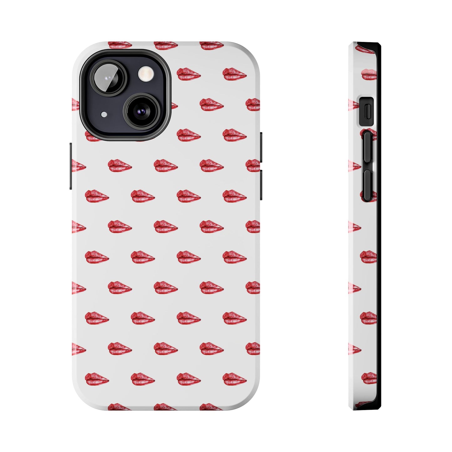 Lip Print Tough Phone Cases, Cute Phone Accessories, Stylish Phone Covers, Gifts for Her, Trendy Tech Essentials