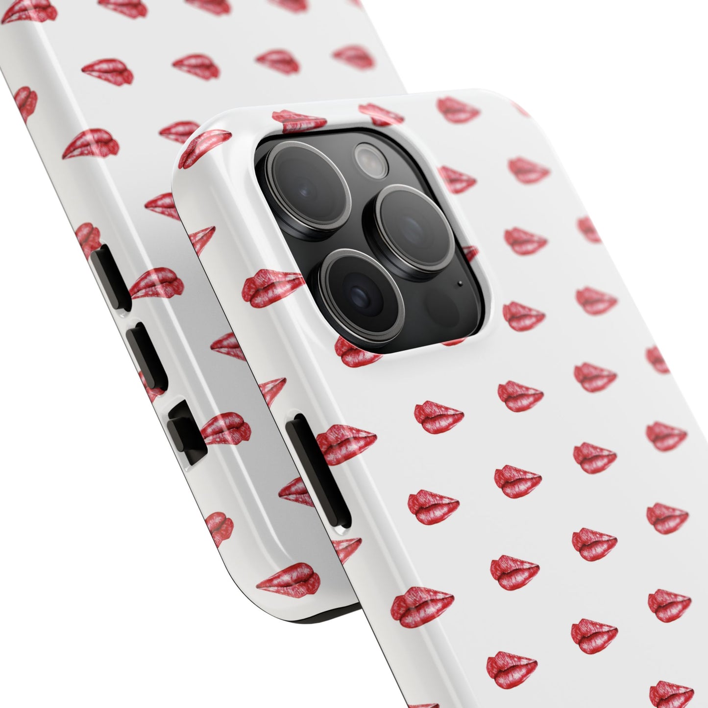 Lip Print Tough Phone Cases, Cute Phone Accessories, Stylish Phone Covers, Gifts for Her, Trendy Tech Essentials