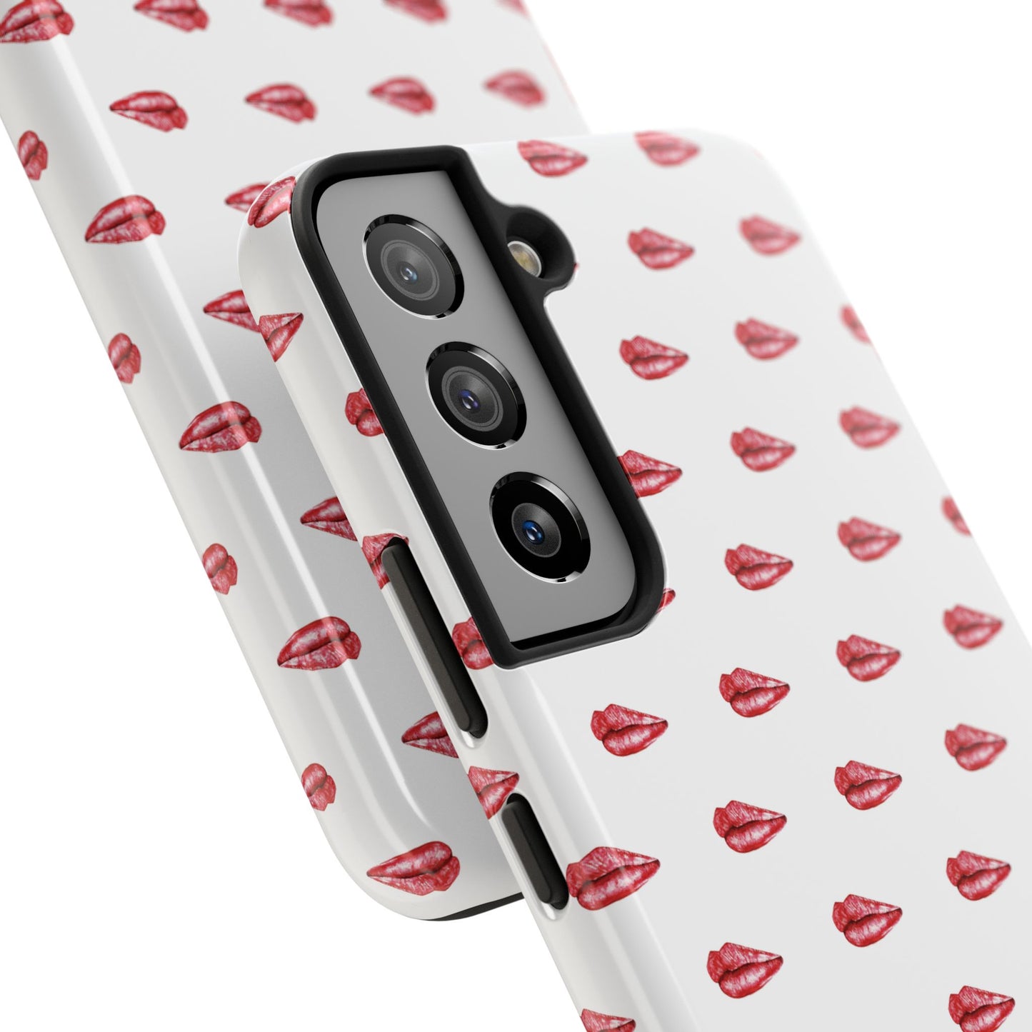 Lip Print Tough Phone Cases, Cute Phone Accessories, Stylish Phone Covers, Gifts for Her, Trendy Tech Essentials