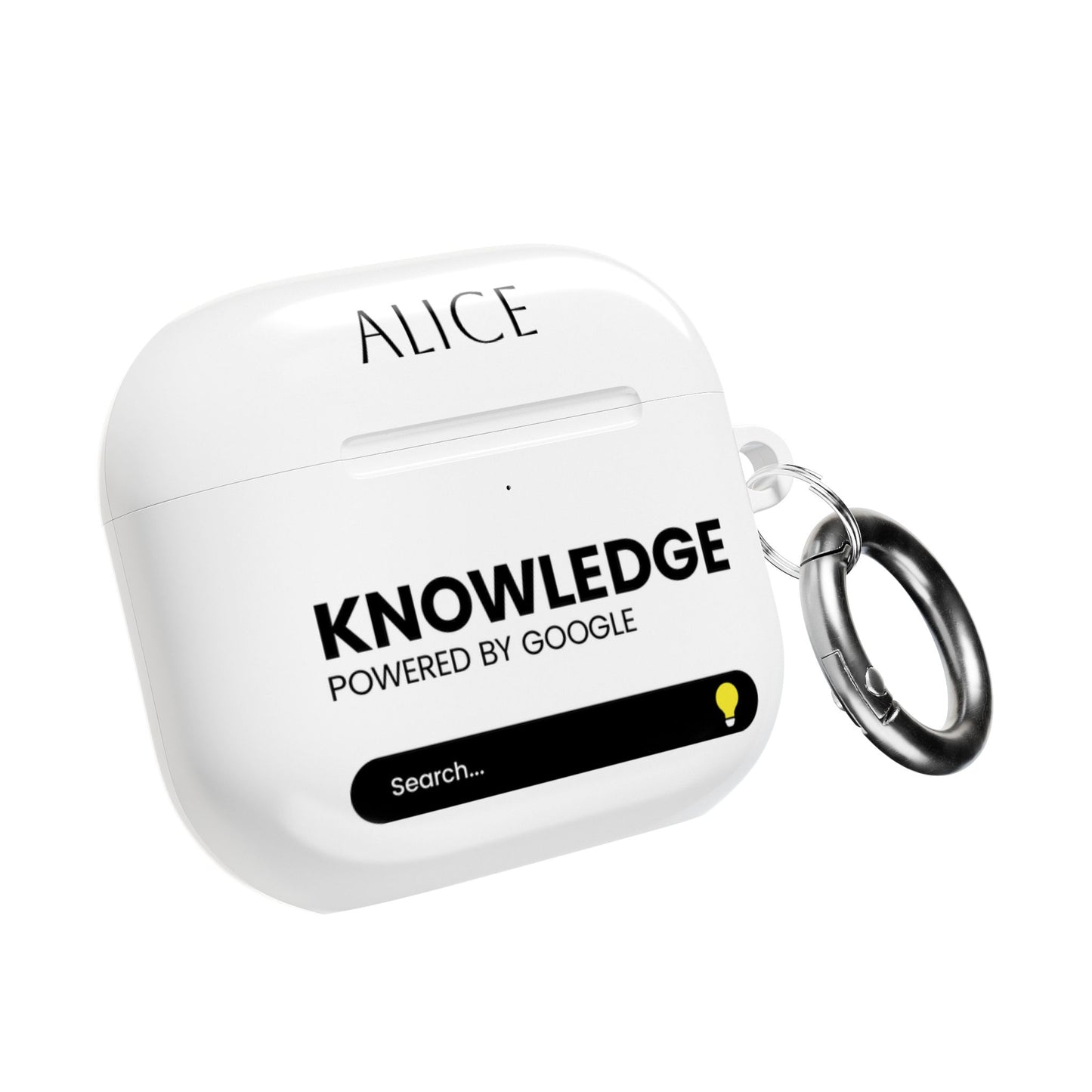 Sleek AirPod Case with Inspirational Quote, Tech Gift for Students, Unique Accessory for Music Lovers, Personalized Earbud Holder