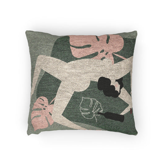 Artistic Woven Pillow, Modern Home Decor, Bohemian Accent, Couch Cushion, Unique Gift for Her, Living Room Accessory
