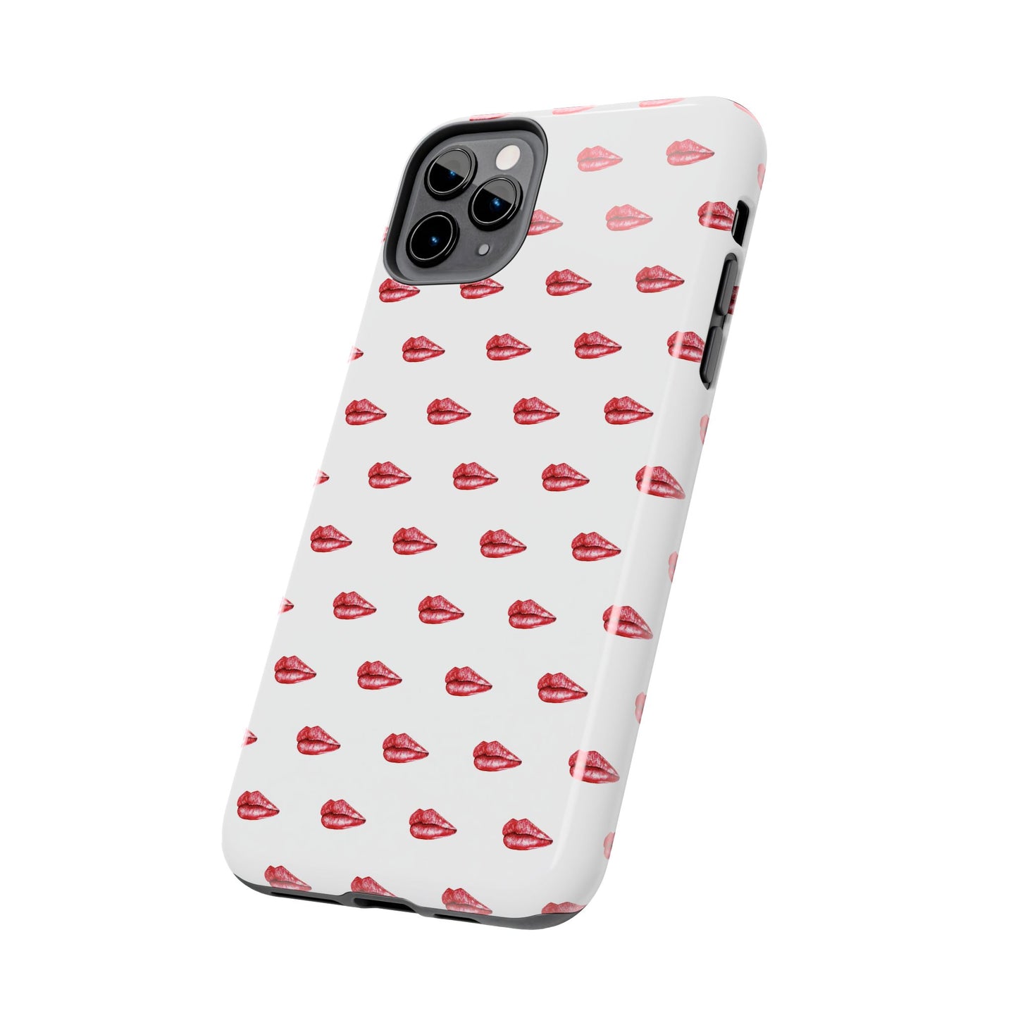 Lip Print Tough Phone Cases, Cute Phone Accessories, Stylish Phone Covers, Gifts for Her, Trendy Tech Essentials