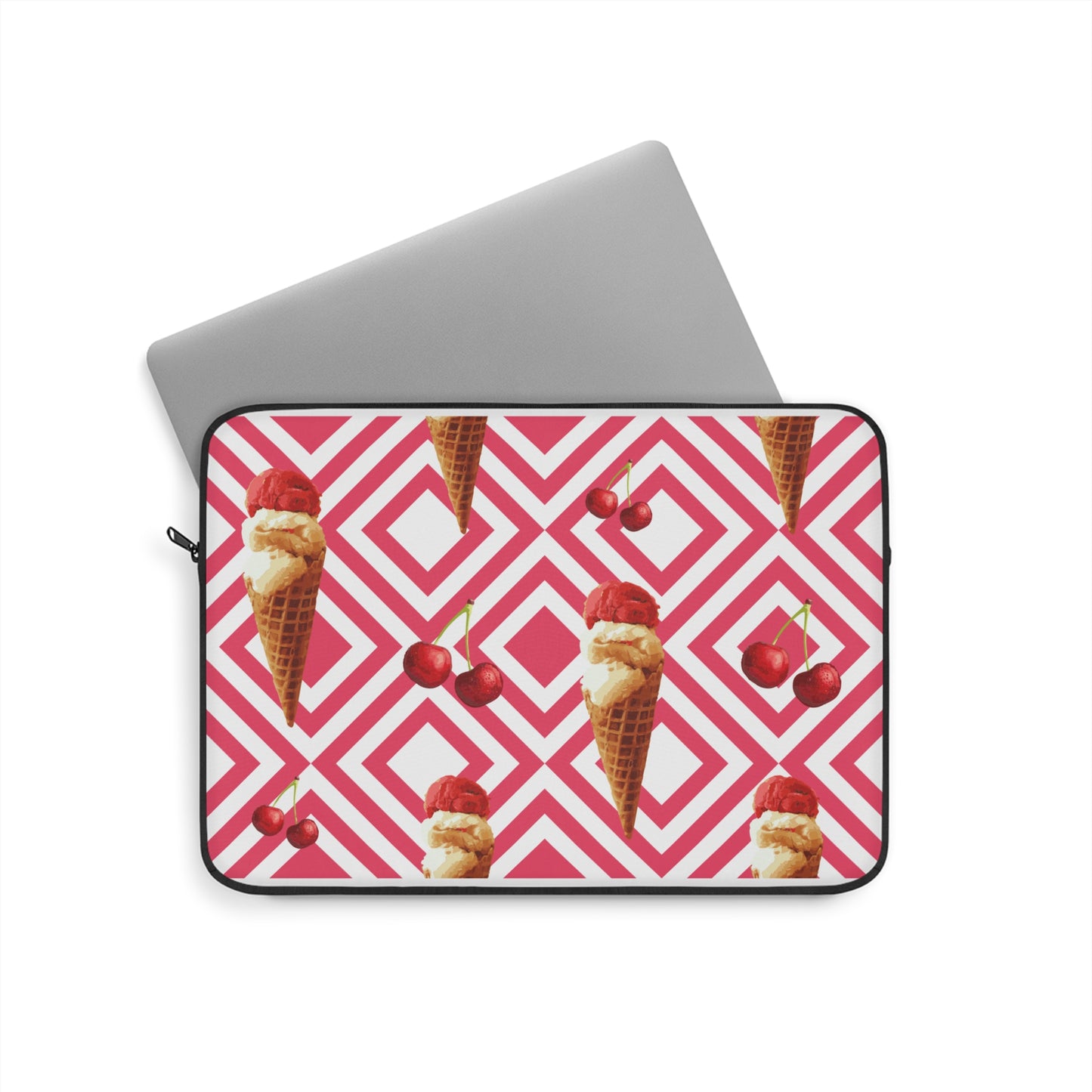 Ice Cream Delight Laptop Sleeve, Cute MacBook Case, Stylish Tech Accessory, Gift for Her, Summer Vibes, Fun Design