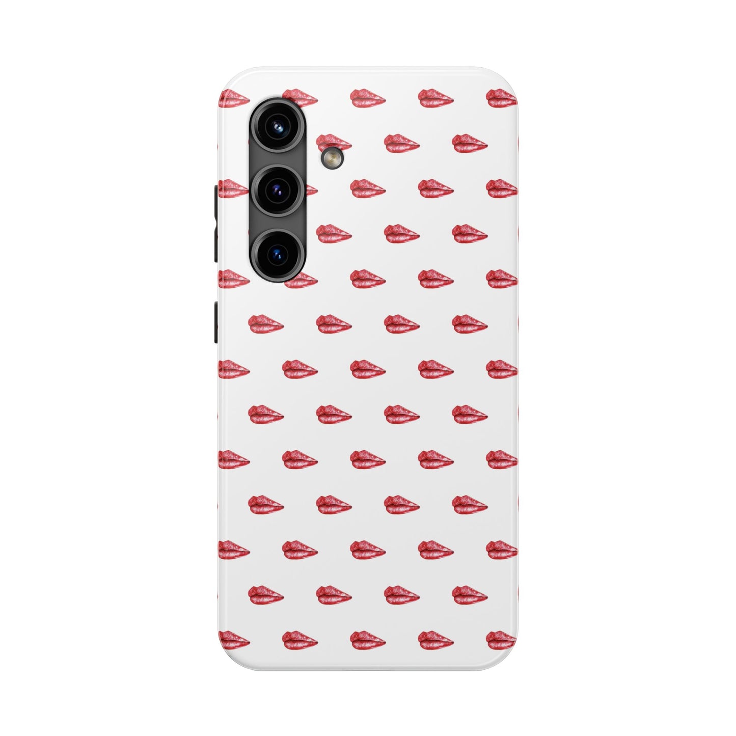 Lip Print Tough Phone Cases, Cute Phone Accessories, Stylish Phone Covers, Gifts for Her, Trendy Tech Essentials