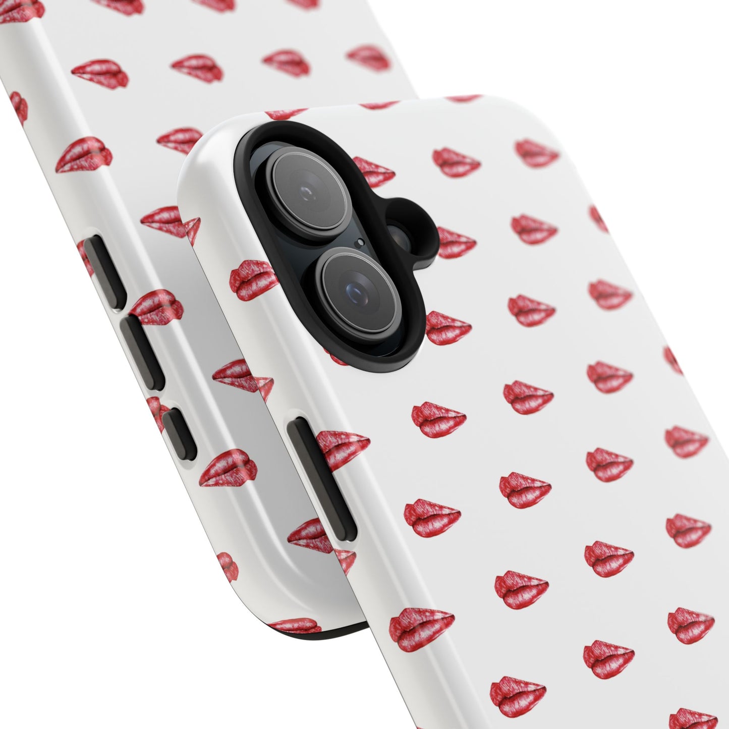 Lip Print Tough Phone Cases, Cute Phone Accessories, Stylish Phone Covers, Gifts for Her, Trendy Tech Essentials