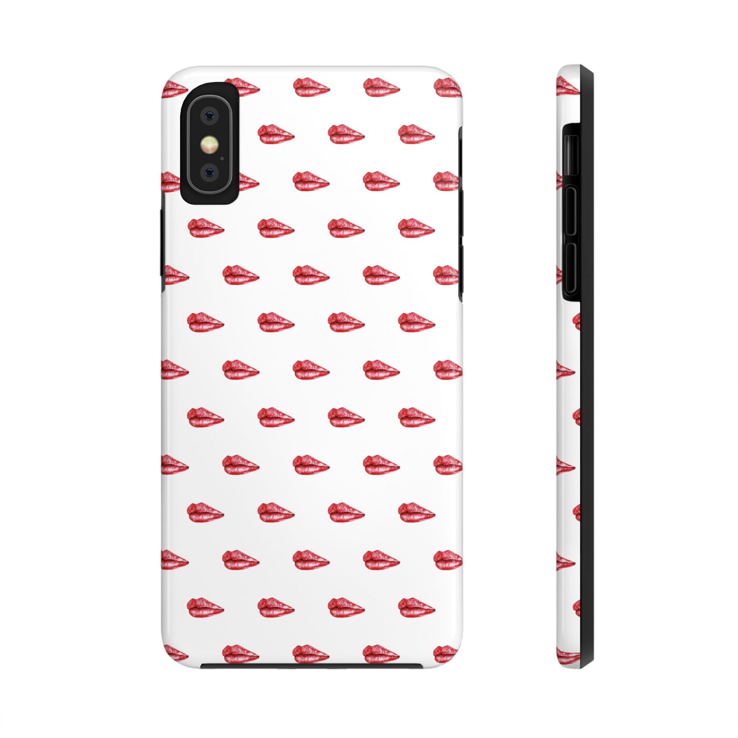 Lip Print Tough Phone Cases, Cute Phone Accessories, Stylish Phone Covers, Gifts for Her, Trendy Tech Essentials