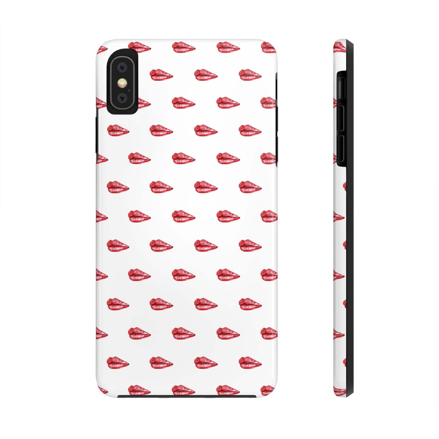 Lip Print Tough Phone Cases, Cute Phone Accessories, Stylish Phone Covers, Gifts for Her, Trendy Tech Essentials