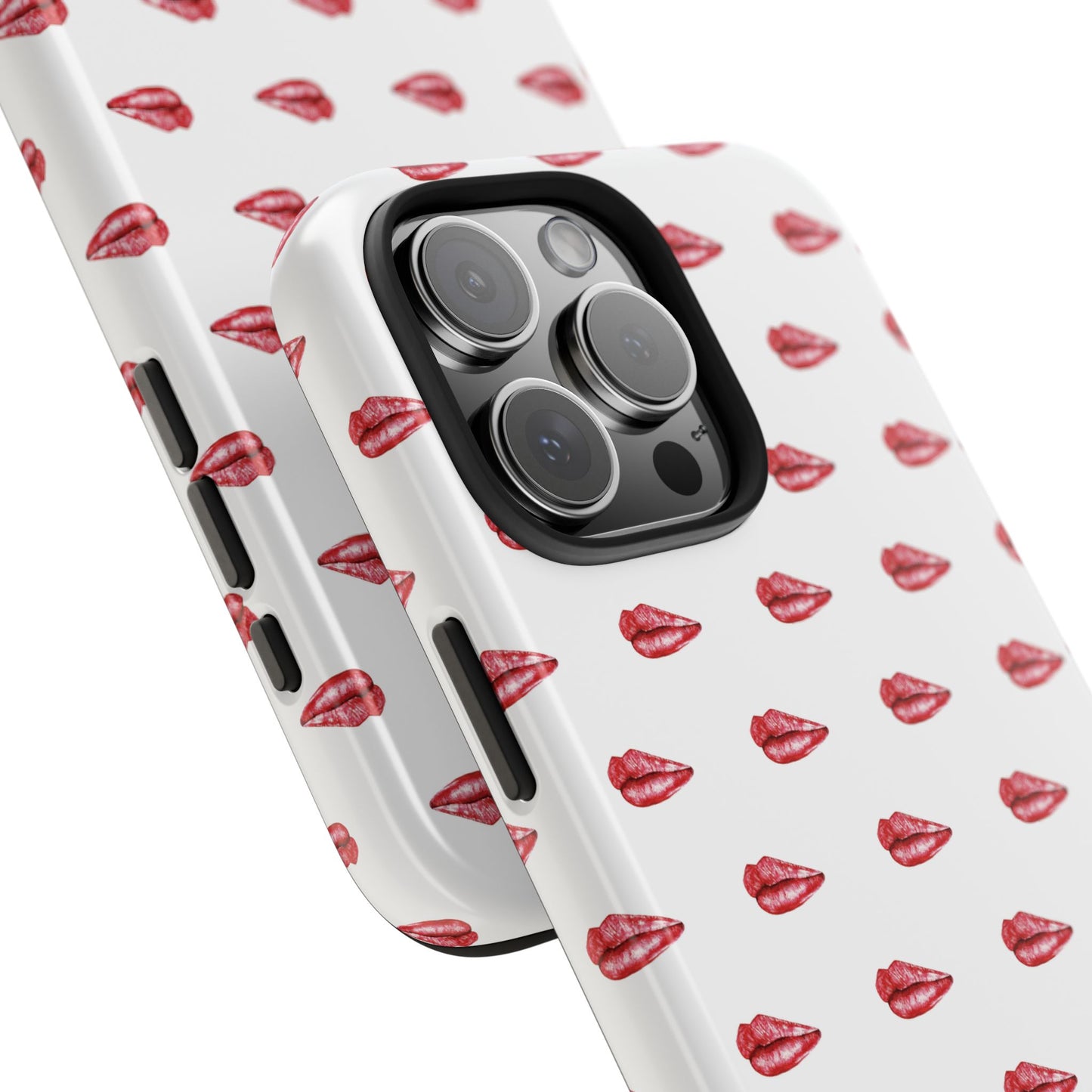 Lip Print Tough Phone Cases, Cute Phone Accessories, Stylish Phone Covers, Gifts for Her, Trendy Tech Essentials