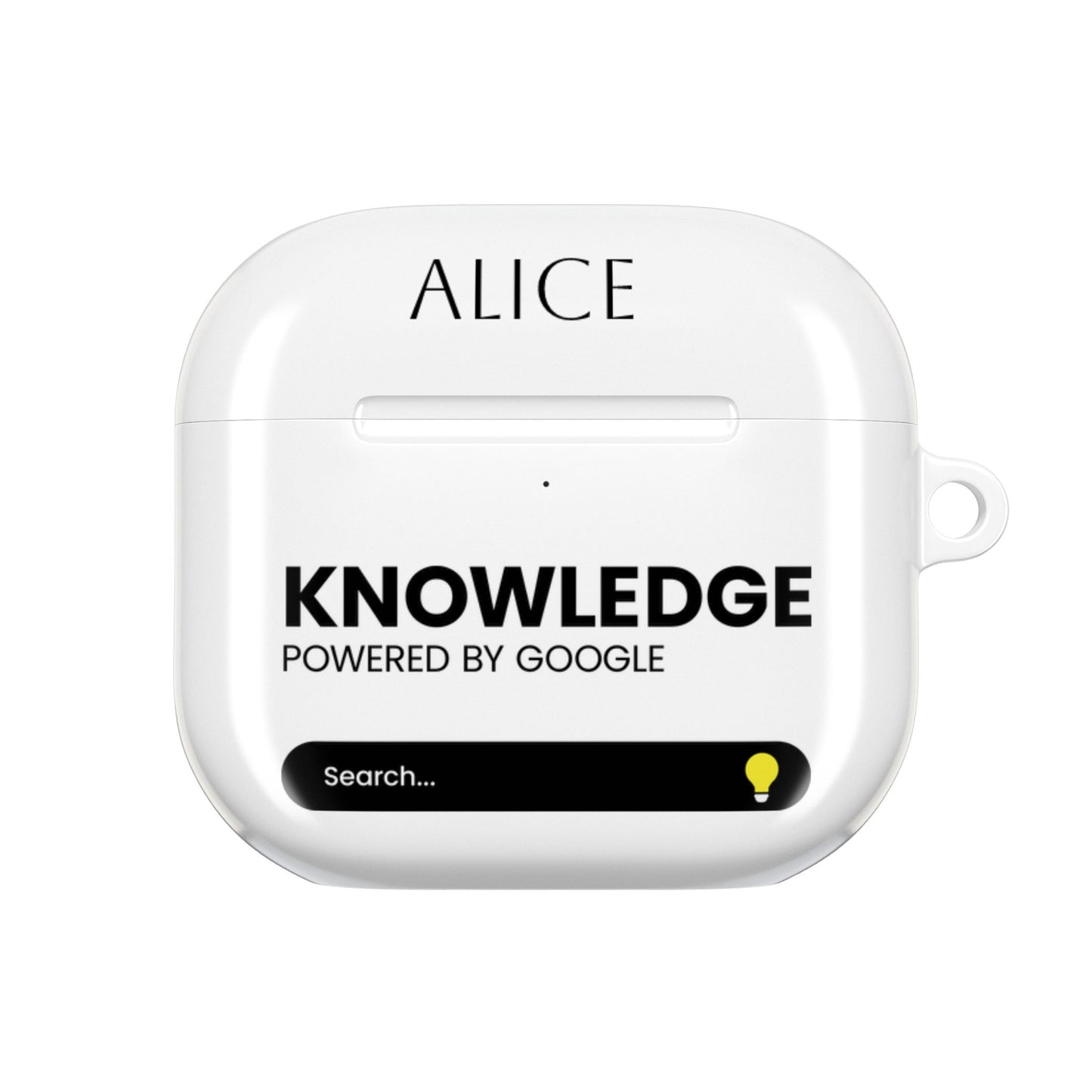 Sleek AirPod Case with Inspirational Quote, Tech Gift for Students, Unique Accessory for Music Lovers, Personalized Earbud Holder