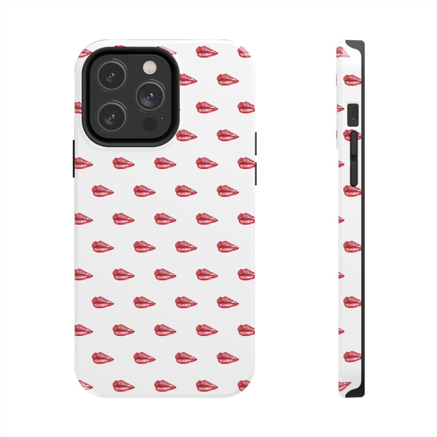 Lip Print Tough Phone Cases, Cute Phone Accessories, Stylish Phone Covers, Gifts for Her, Trendy Tech Essentials