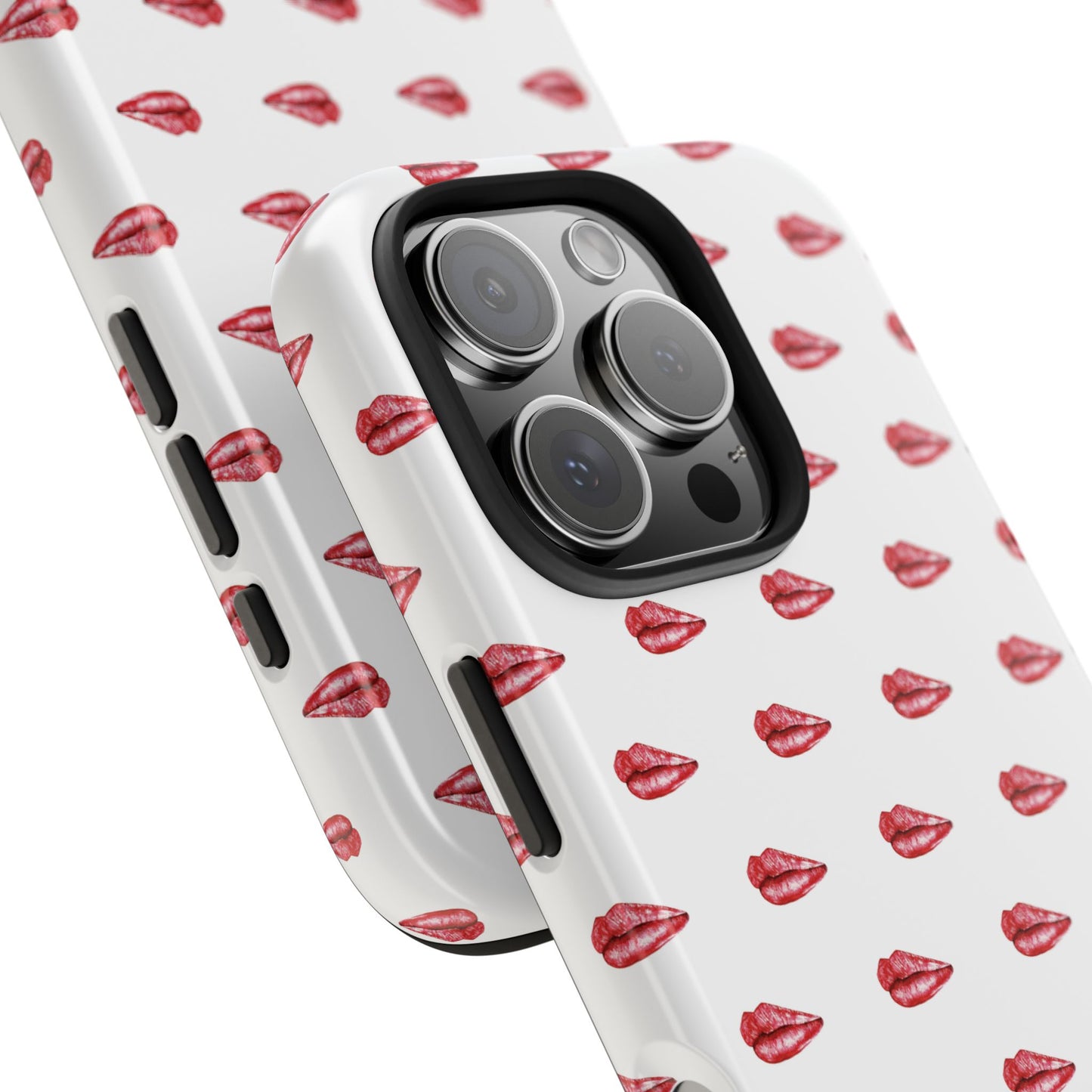 Lip Print Tough Phone Cases, Cute Phone Accessories, Stylish Phone Covers, Gifts for Her, Trendy Tech Essentials