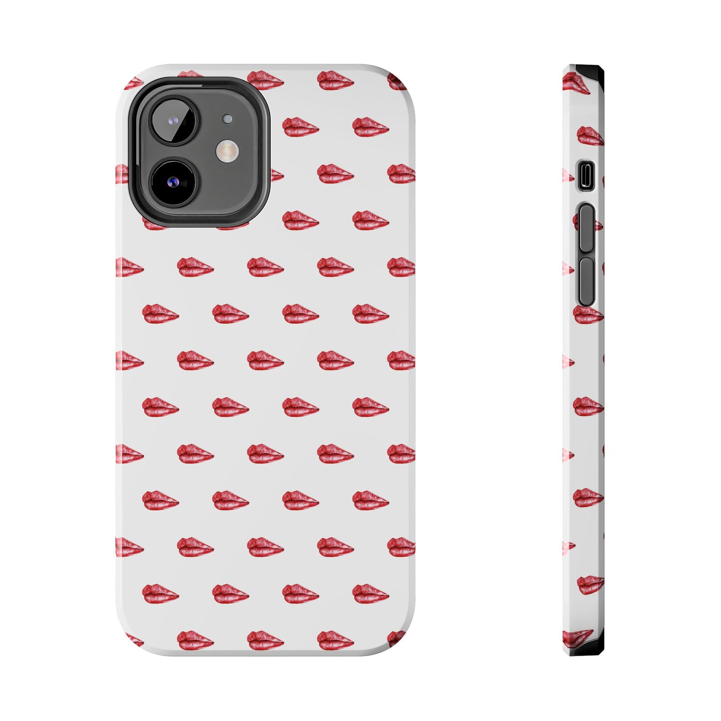 Lip Print Tough Phone Cases, Cute Phone Accessories, Stylish Phone Covers, Gifts for Her, Trendy Tech Essentials