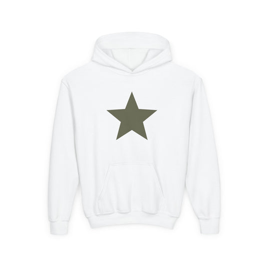 Youth Hooded Sweatshirt with Star & Limoncello Design - Cozy Casual Wear for Kids, Fun Gift, Summer Style, Everyday Comfort