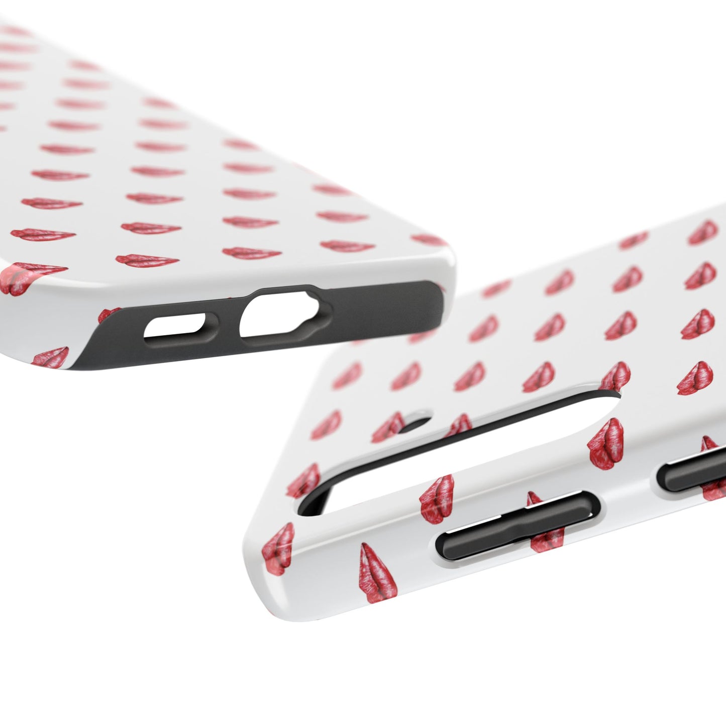 Lip Print Tough Phone Cases, Cute Phone Accessories, Stylish Phone Covers, Gifts for Her, Trendy Tech Essentials