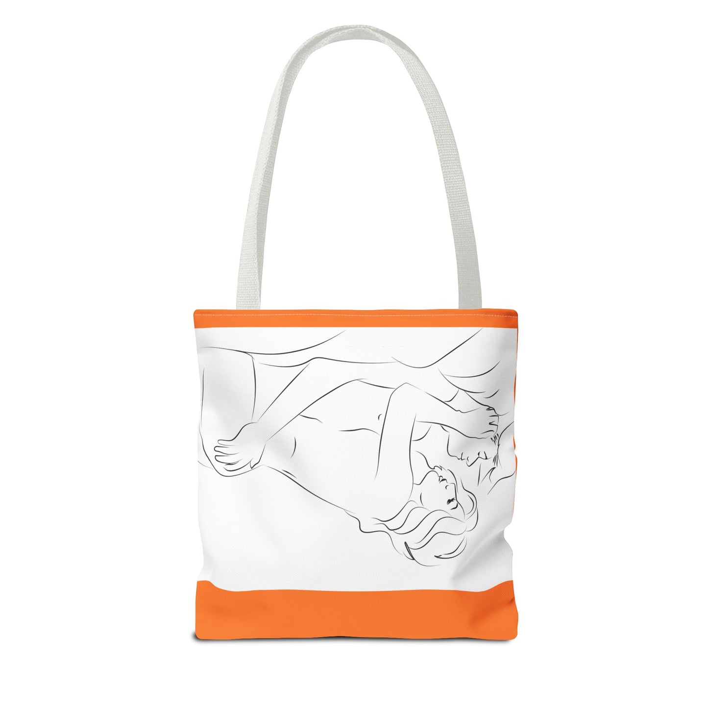 Sensual Art Tote Bag, Unique Beach Bag, Boho Chic Carryall, Gift for Her, Romantic Design for Date Night