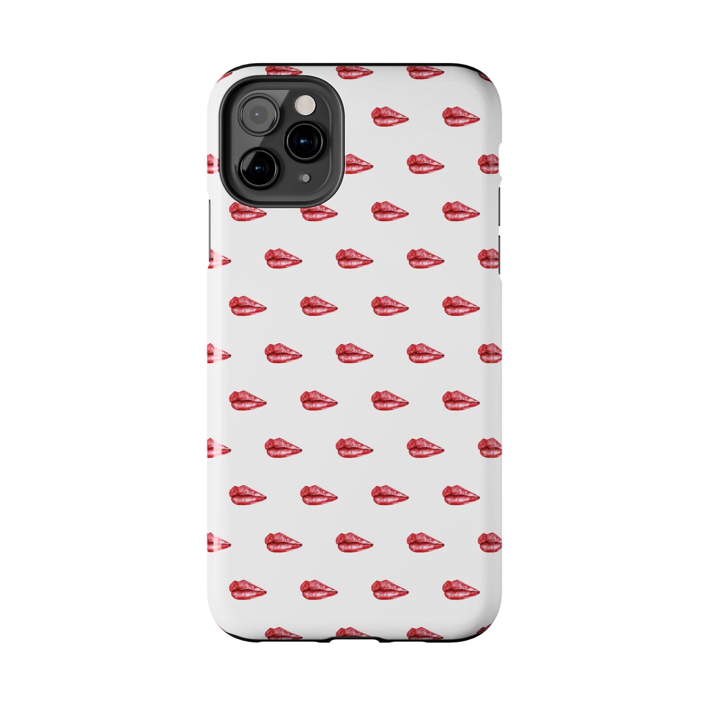 Lip Print Tough Phone Cases, Cute Phone Accessories, Stylish Phone Covers, Gifts for Her, Trendy Tech Essentials