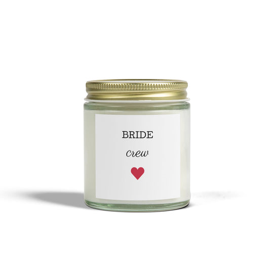 Bride Crew Scented Candle Set, Wedding Favors, Bridal Party Gifts, Coconut Apricot Wax, Relaxing Home Decor