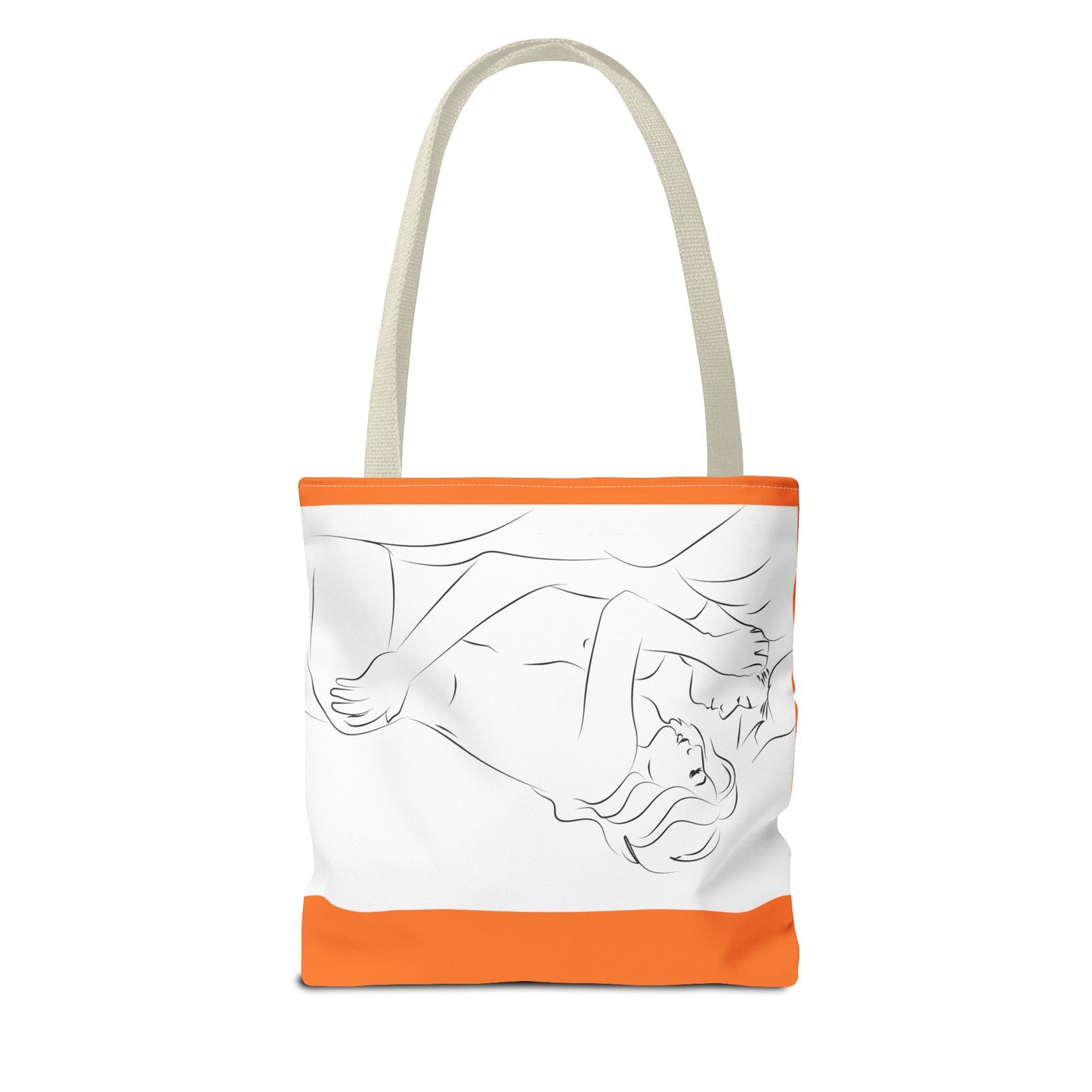 Sensual Art Tote Bag, Unique Beach Bag, Boho Chic Carryall, Gift for Her, Romantic Design for Date Night