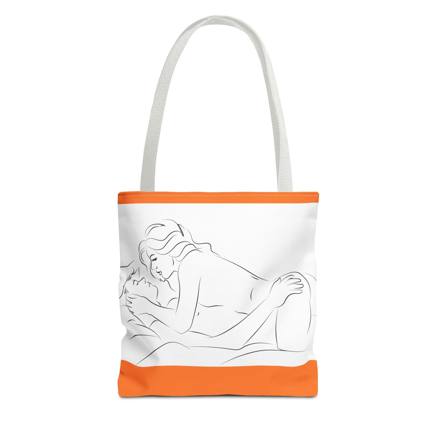 Sensual Art Tote Bag, Unique Beach Bag, Boho Chic Carryall, Gift for Her, Romantic Design for Date Night