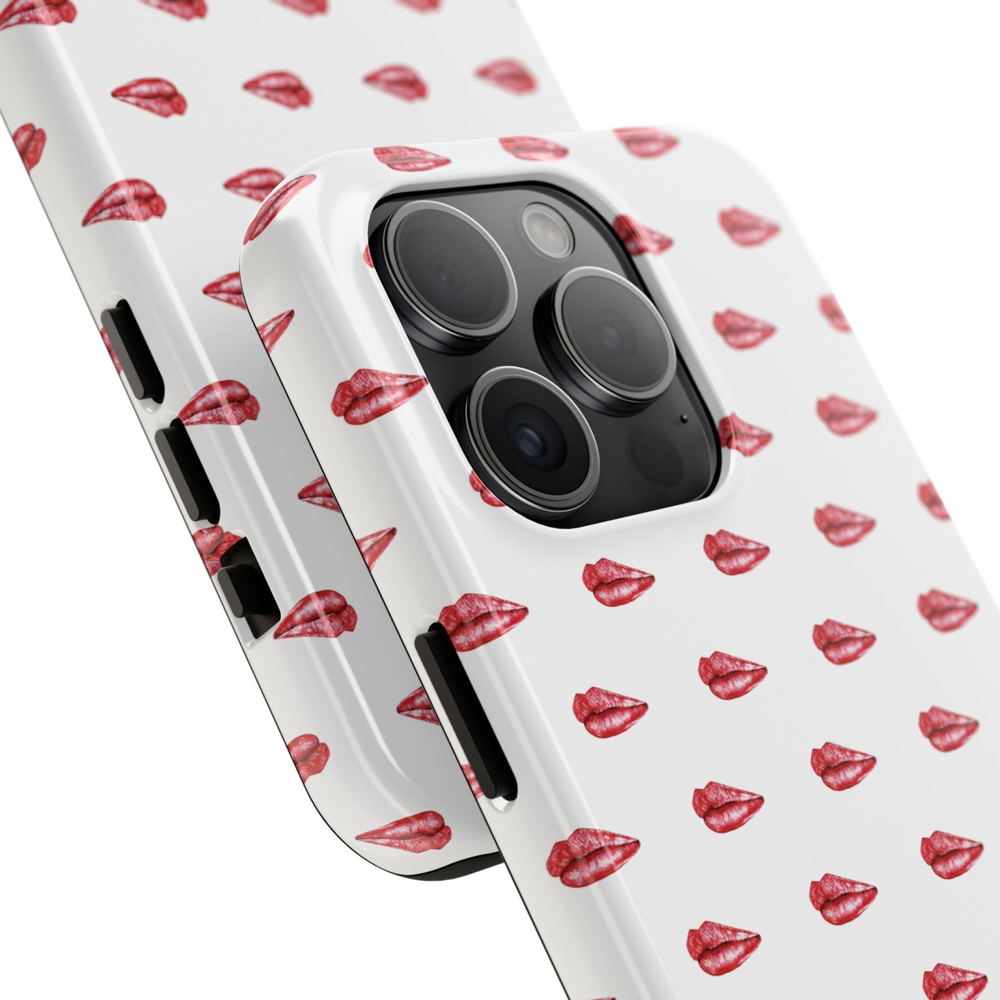 Lip Print Tough Phone Cases, Cute Phone Accessories, Stylish Phone Covers, Gifts for Her, Trendy Tech Essentials