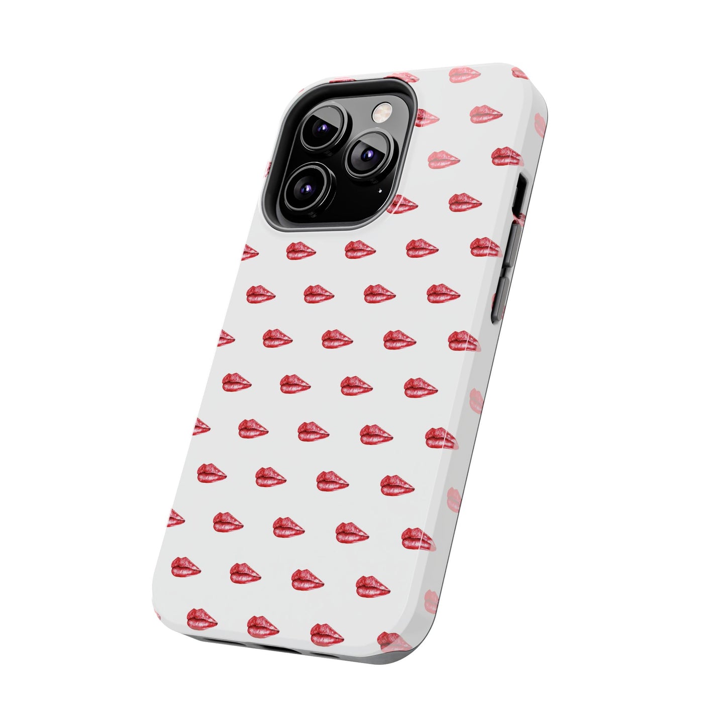 Lip Print Tough Phone Cases, Cute Phone Accessories, Stylish Phone Covers, Gifts for Her, Trendy Tech Essentials